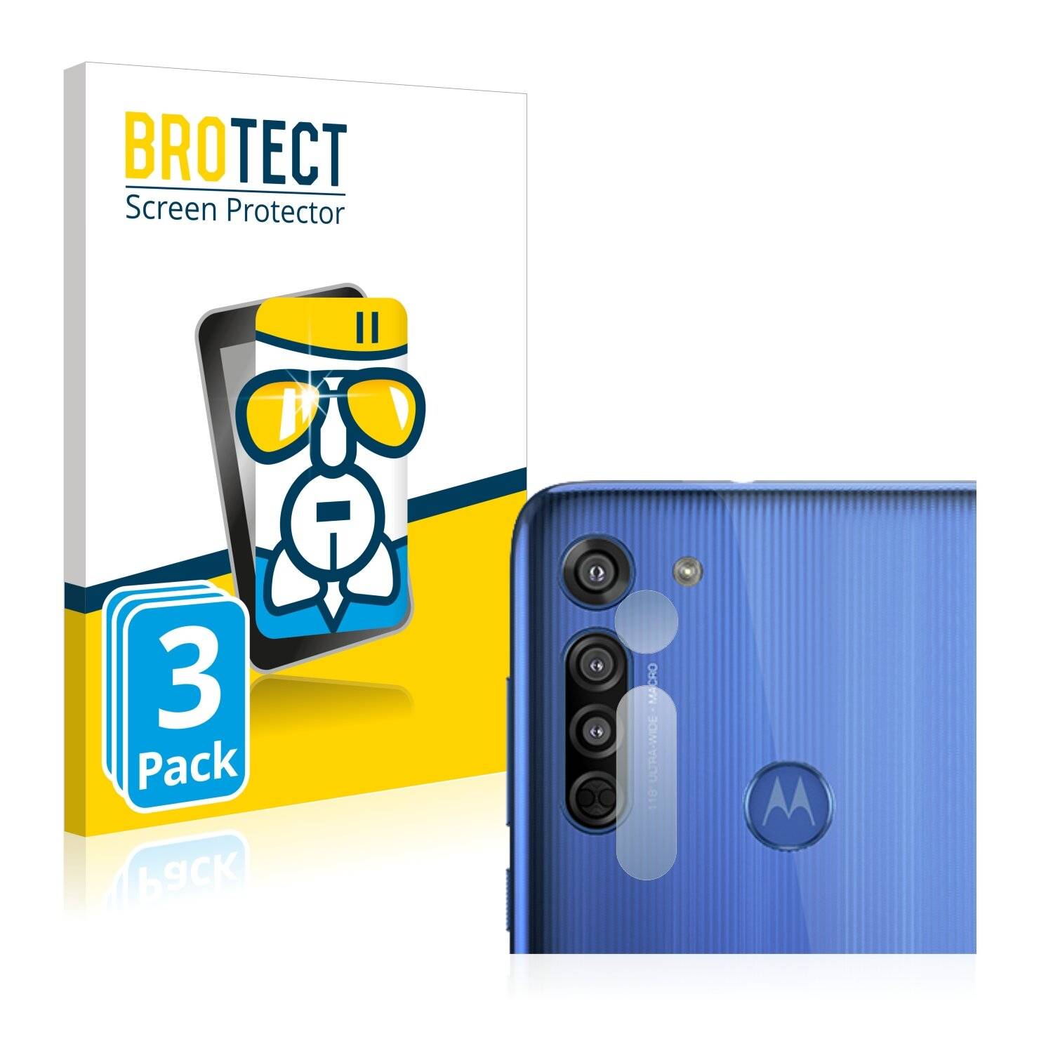 3x BROTECT AirGlass Schutzglas Folie für Motorola Moto G8 (NUR