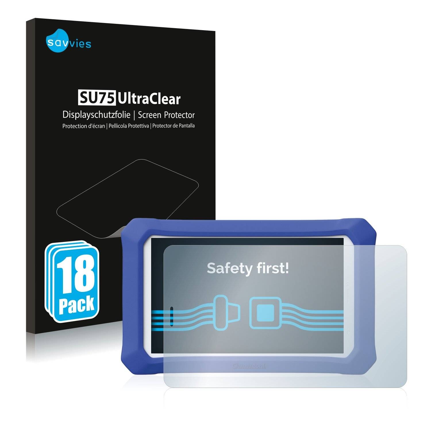 18x Savvies SU75 Displayschutzfolie für Clementoni Clempad 9