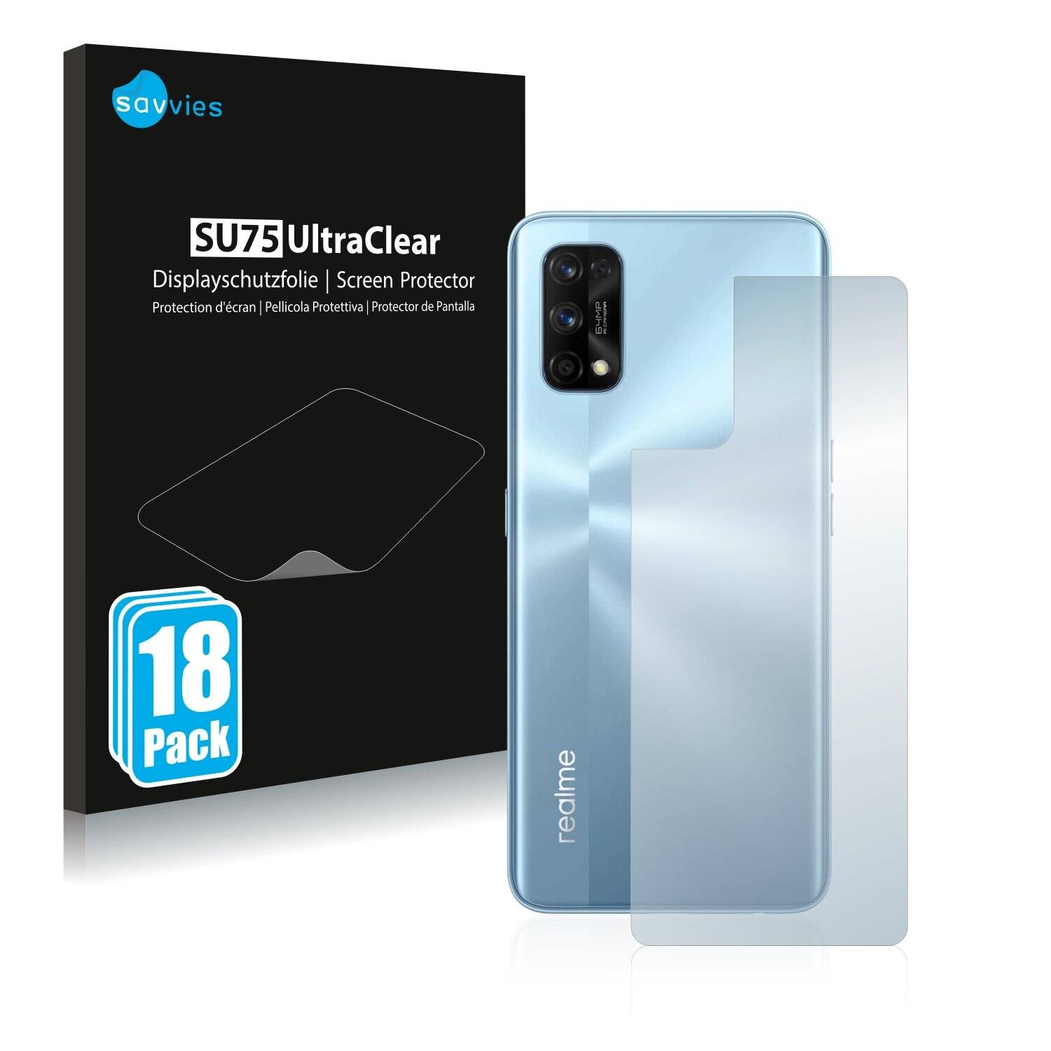 18x Savvies SU75 Displayschutzfolie für Realme 7 Pro