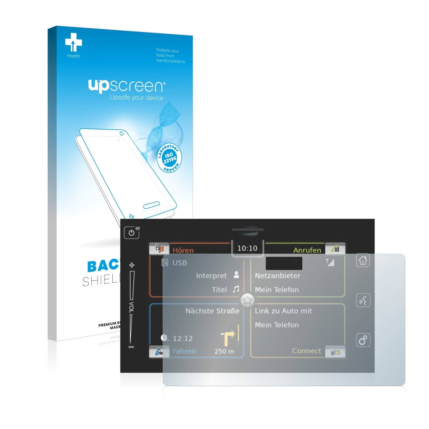 upscreen Bacteria Shield Clear Premium Antibakterielle Displayschutzfolie für Bosch Suzuki