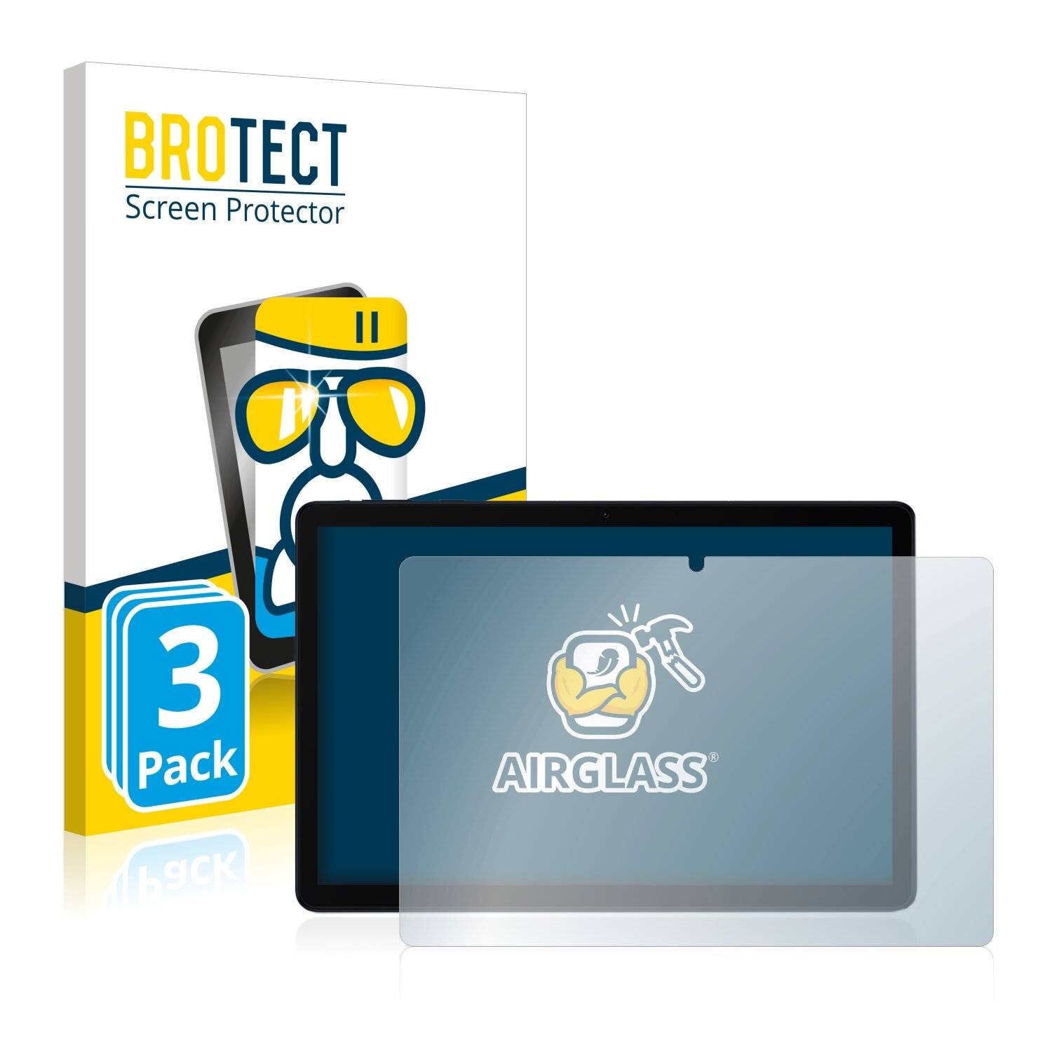 3x BROTECT AirGlass Schutzglas Folie für Huawei Enjoy