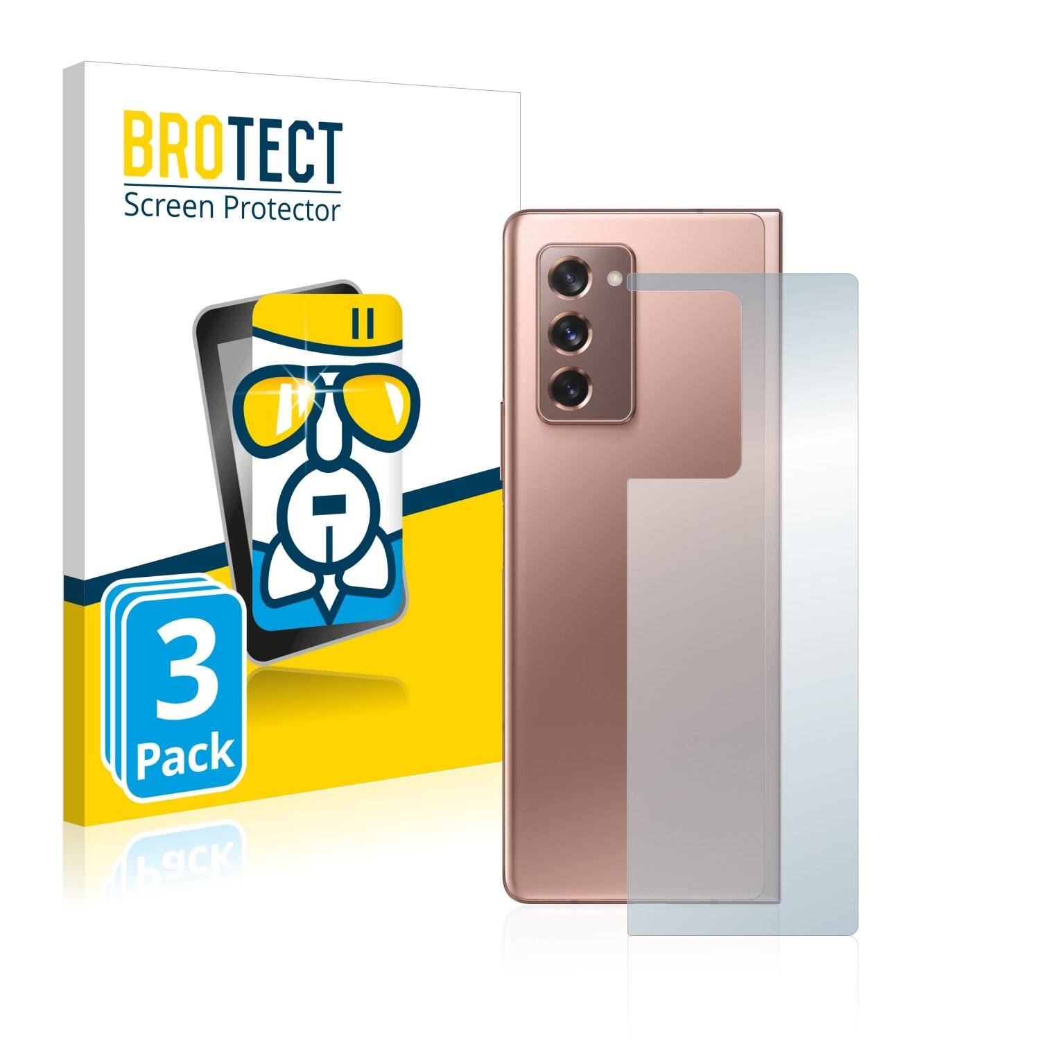 3x BROTECT AirGlass Schutzglas Folie für Samsung Galaxy Z Fold 2 5G