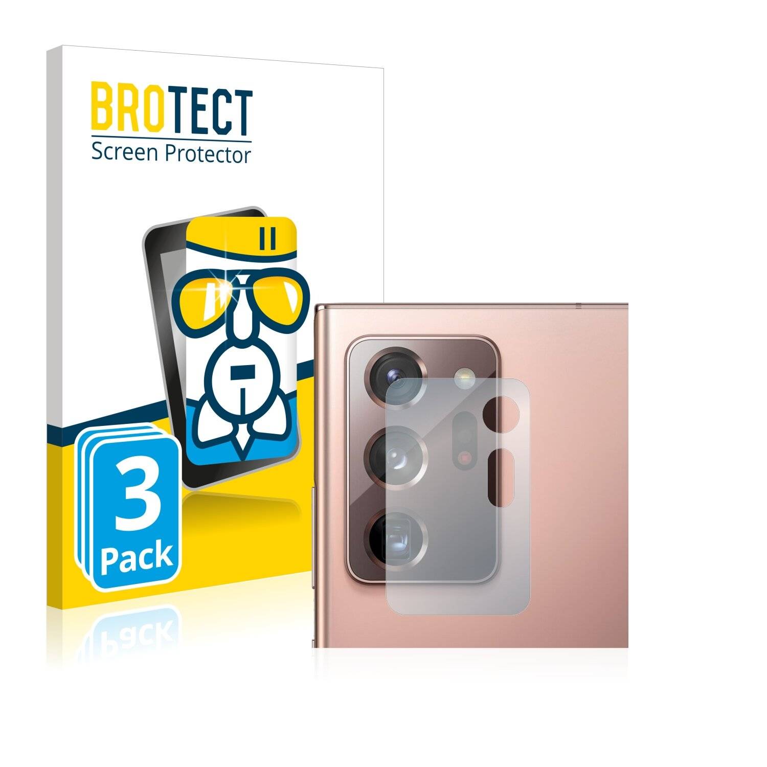 3x BROTECT AirGlass Schutzglas Folie für Samsung Galaxy Note 20 Ultra 5G (NUR