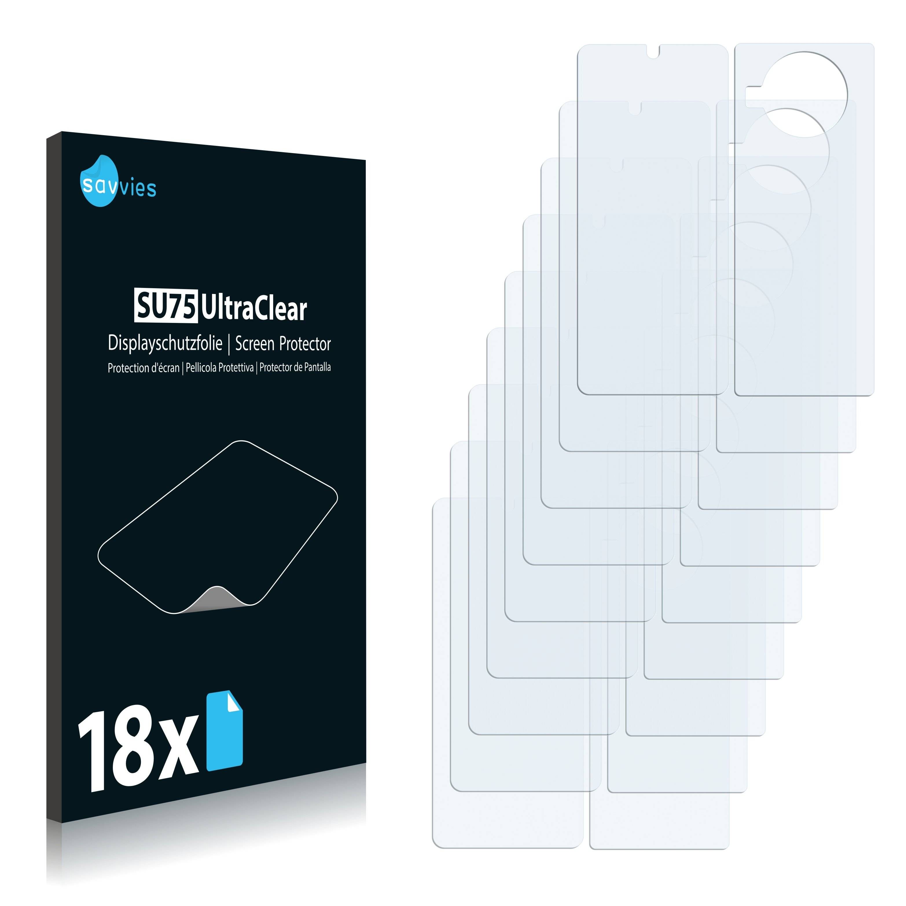 18x Savvies SU75 Displayschutzfolie für Xiaomi Mi 10i 5G (Vorder +