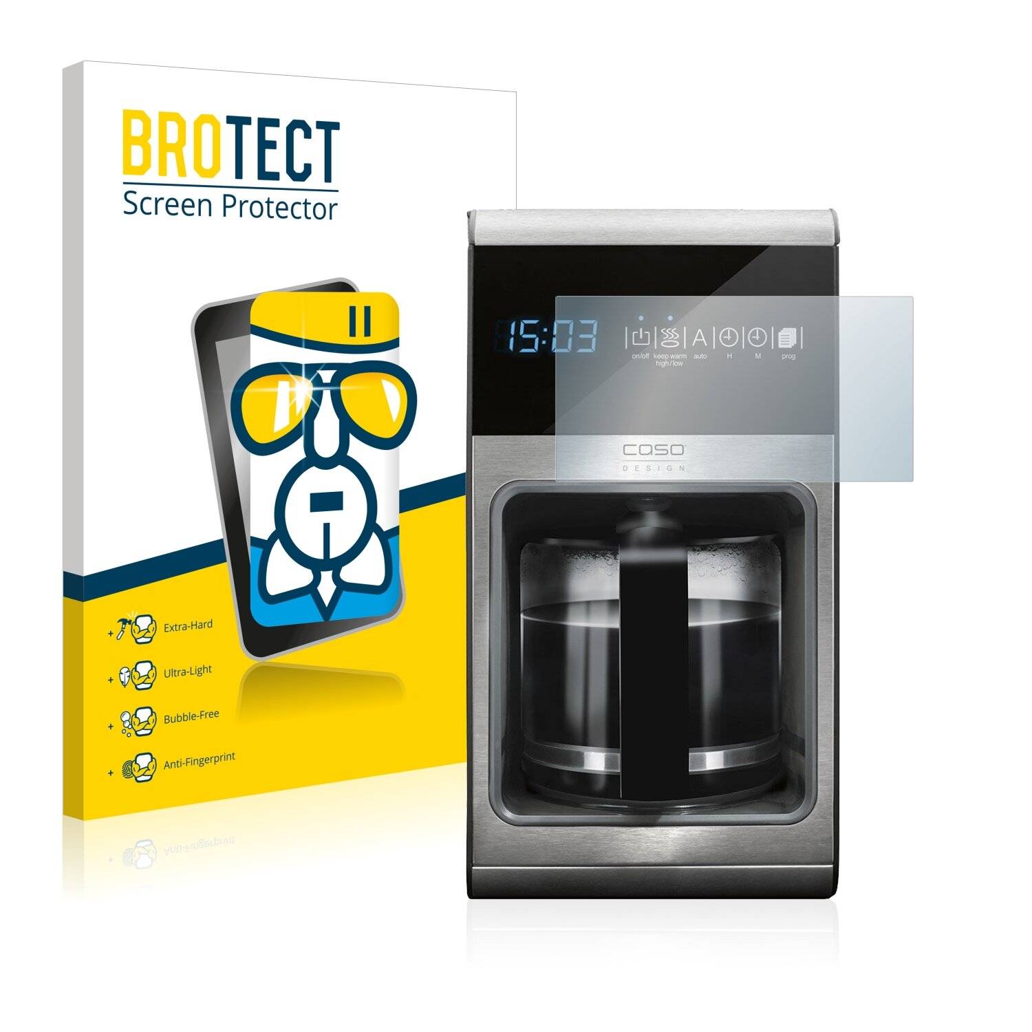 BROTECT AirGlass Schutzglas Folie für Caso Coffee