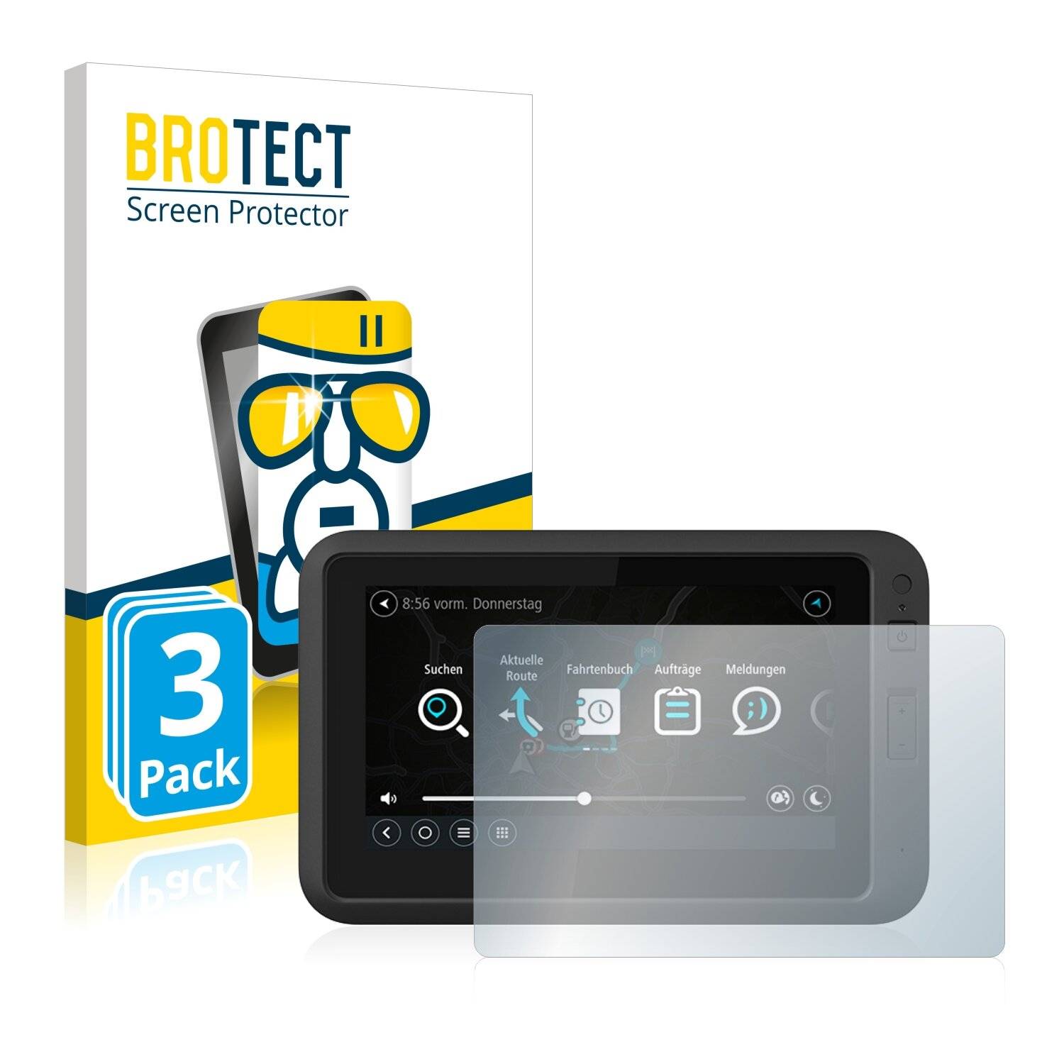 3x BROTECT AirGlass Schutzglas Folie für TomTom Pro