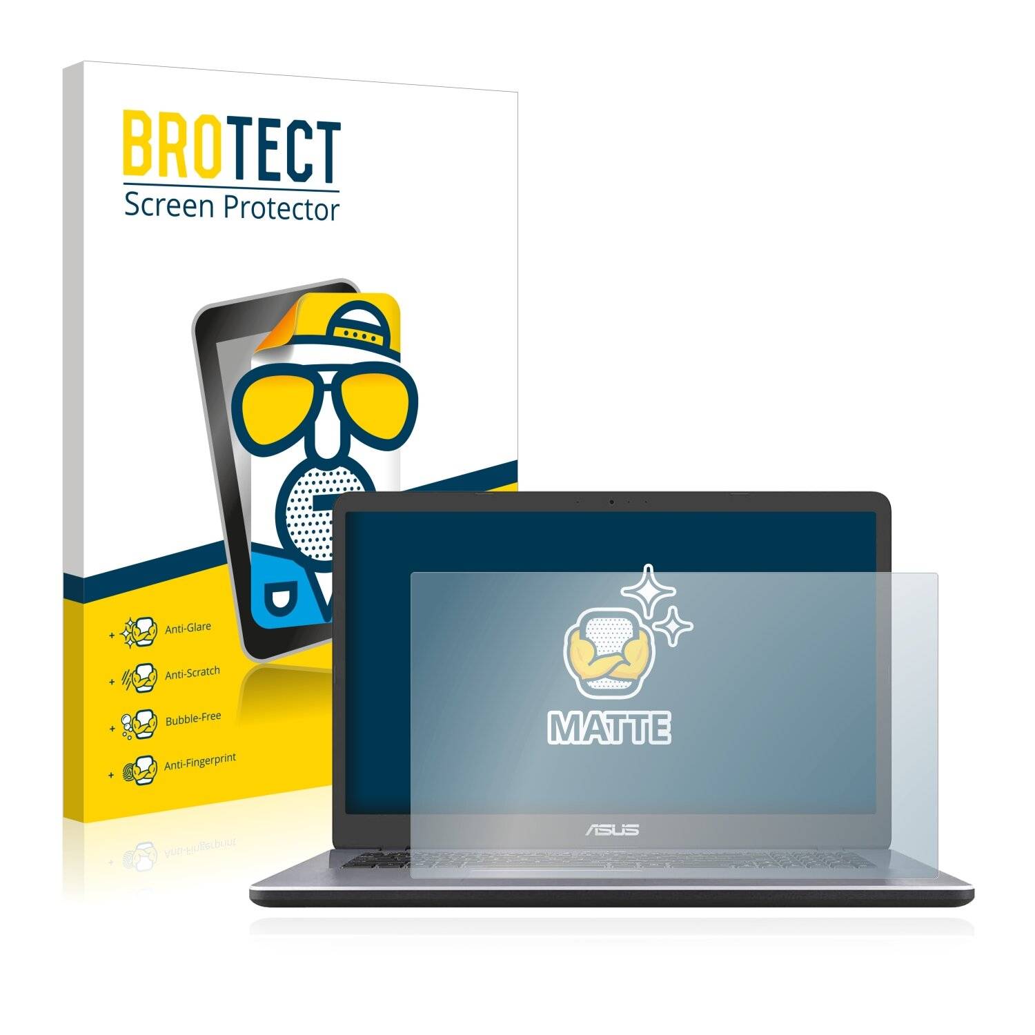 BROTECT Matte Displayschutzfolie für Asus VivoBook F705QA-BX031T - Entspiegelt,