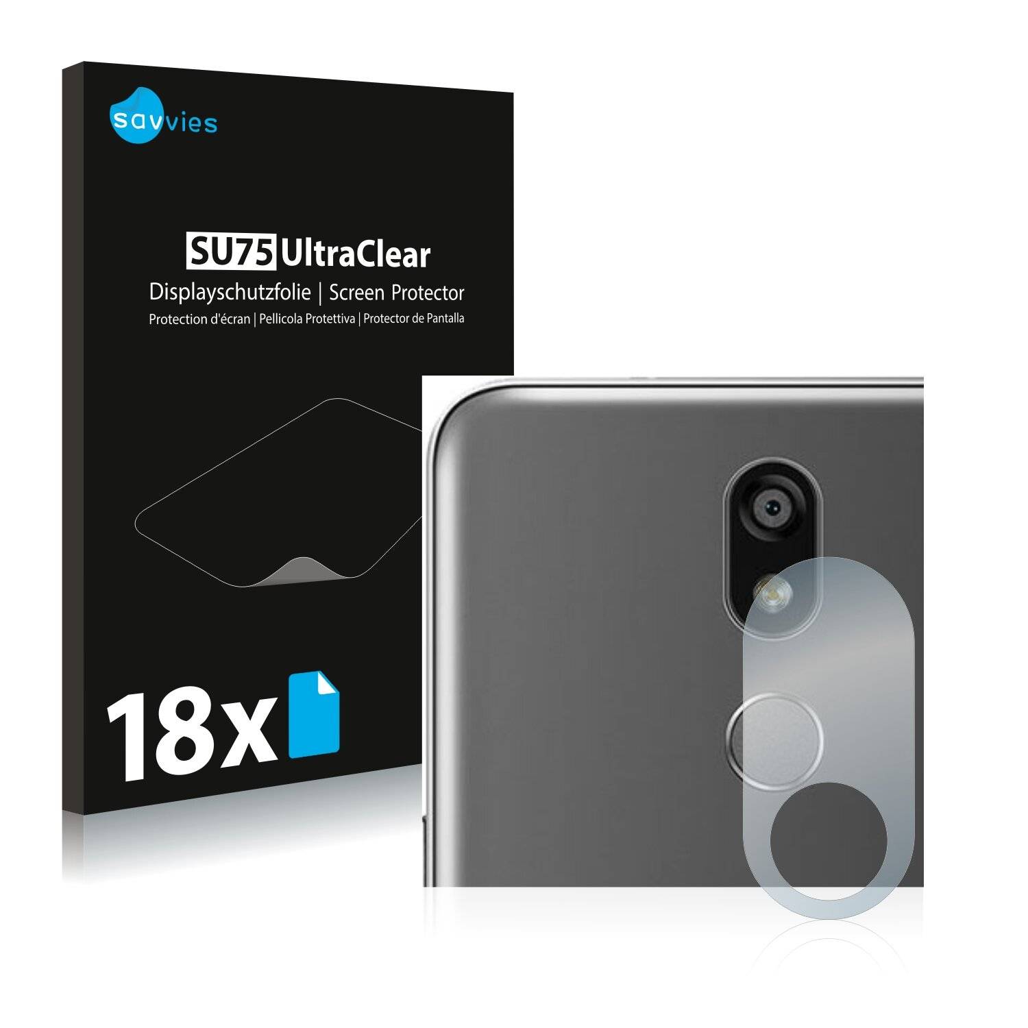 18x Savvies SU75 Displayschutzfolie für LG K40 (NUR