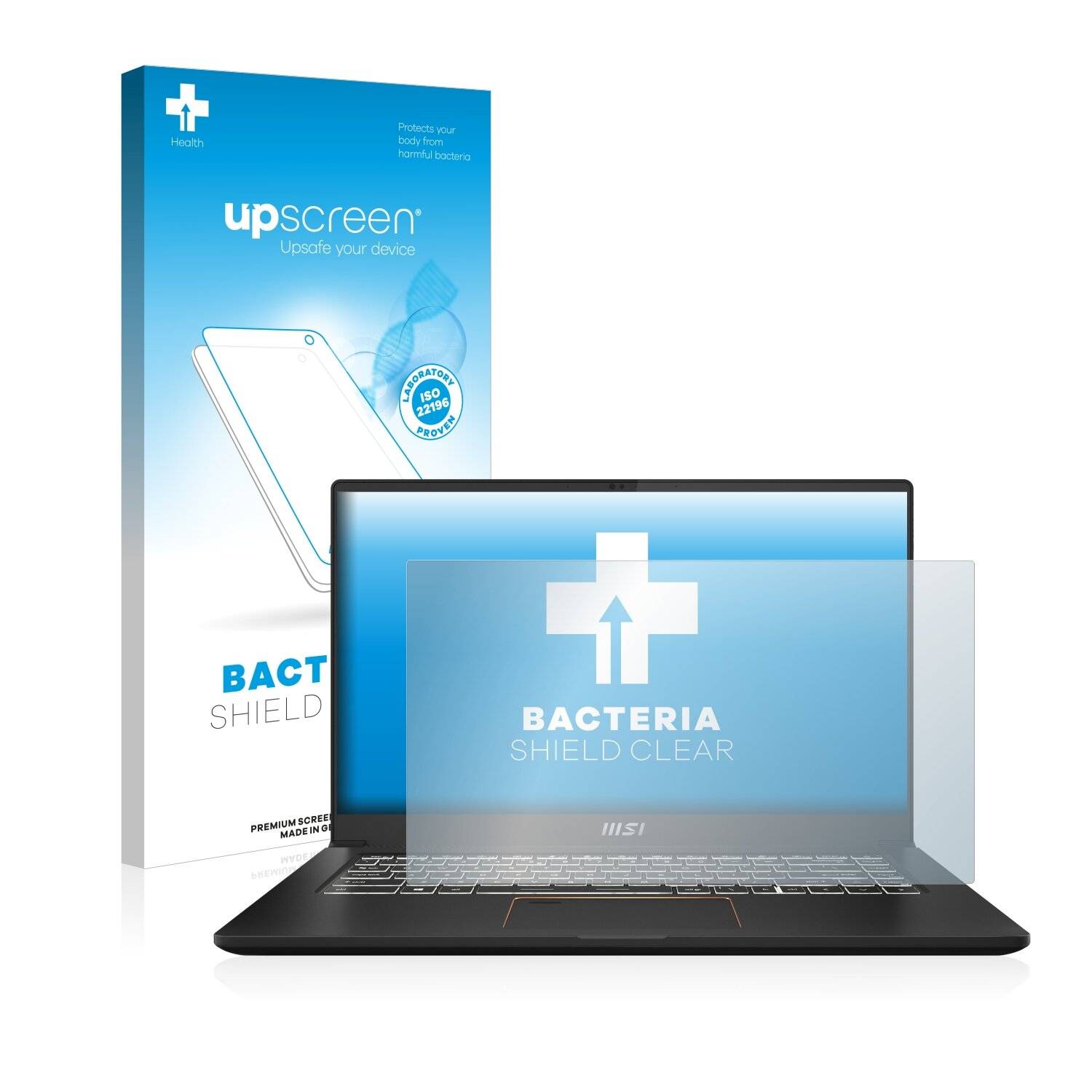 upscreen Bacteria Shield Clear Premium Antibakterielle Displayschutzfolie für MSI Summit