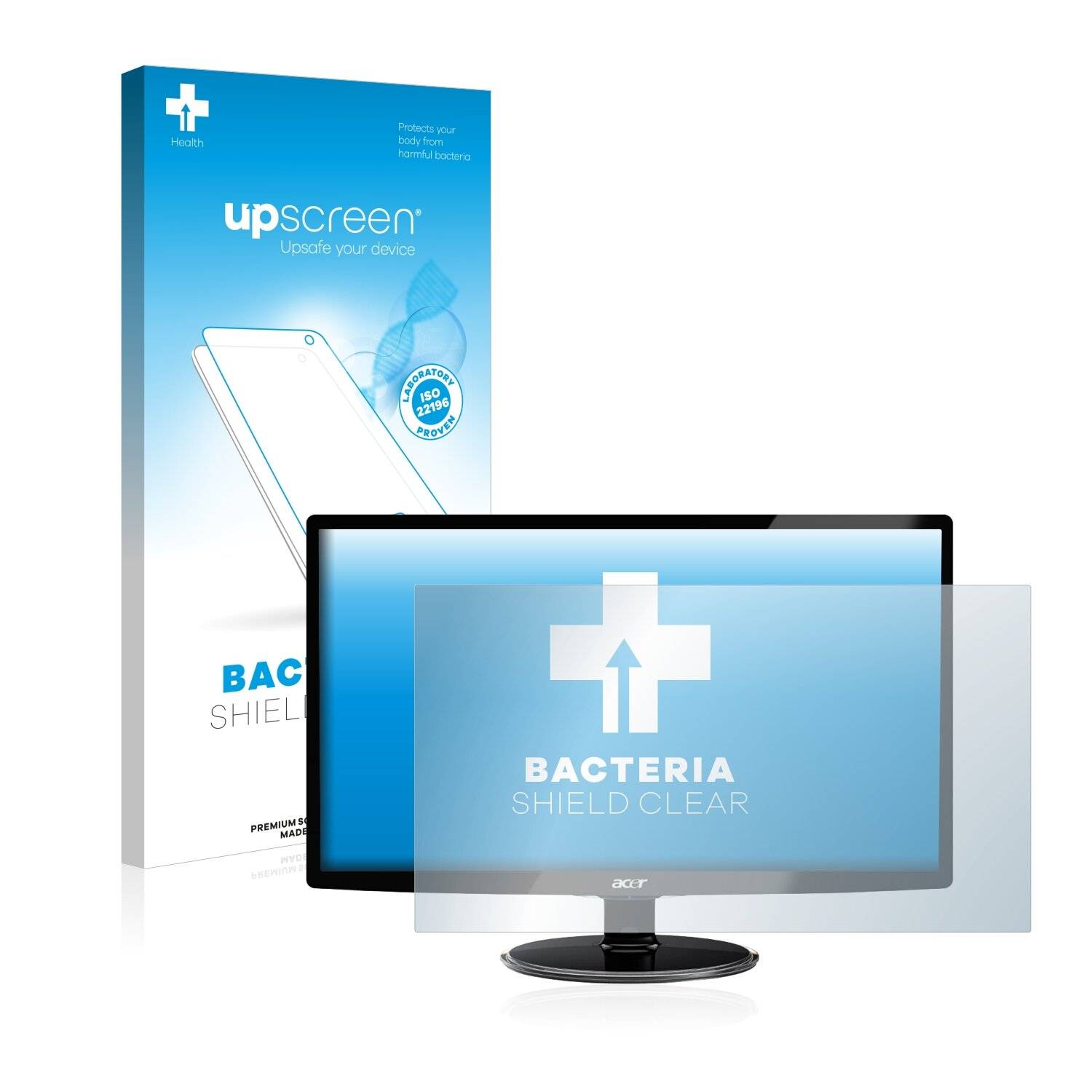 upscreen Bacteria Shield Clear Premium Antibakterielle Displayschutzfolie für Acer
