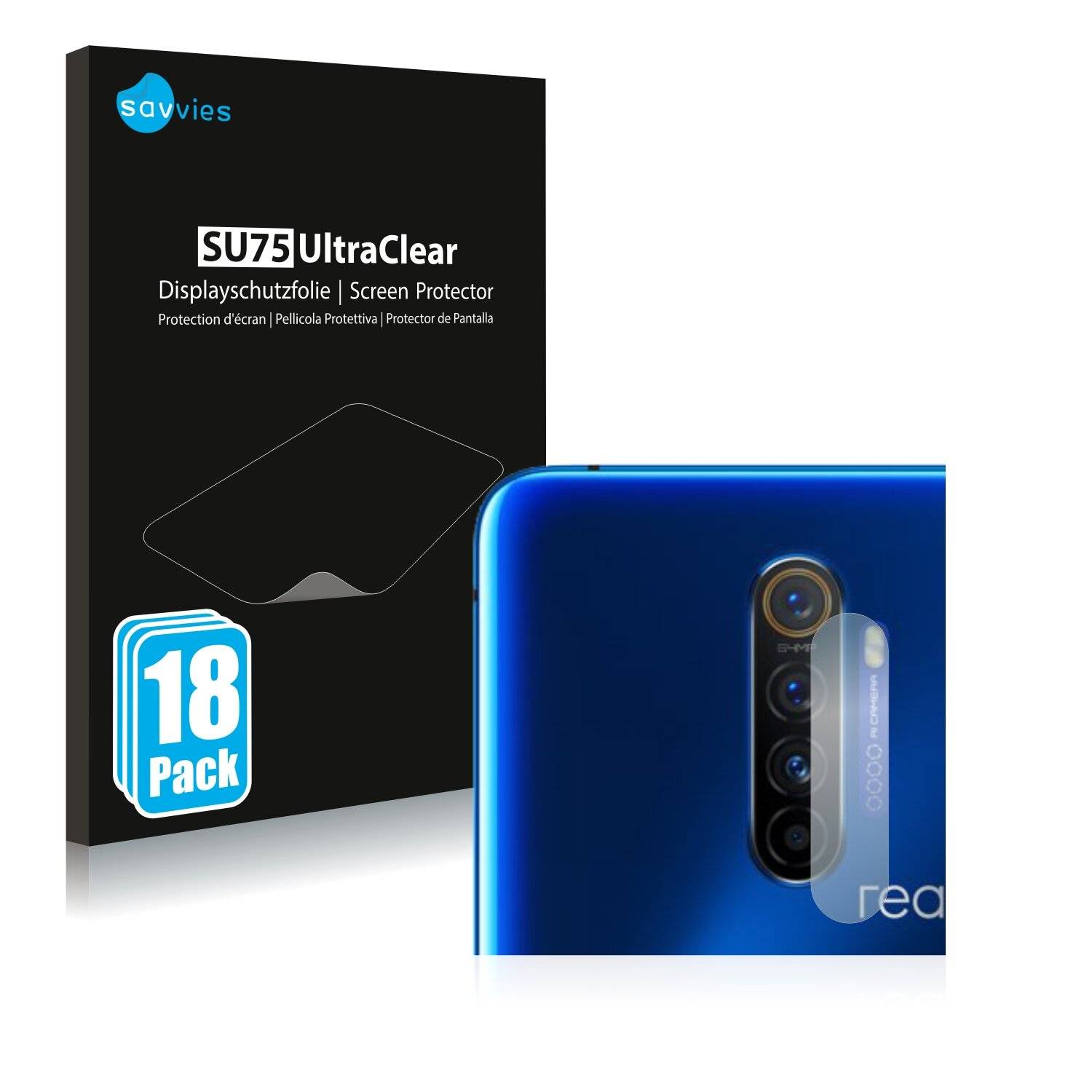 18x Savvies SU75 Displayschutzfolie für Realme X2 Pro (NUR