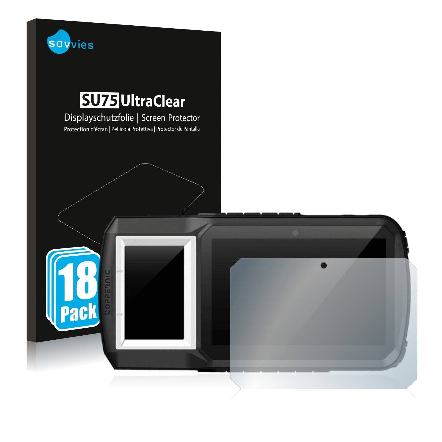 18x Savvies SU75 Displayschutzfolie für Coppernic ID Platform