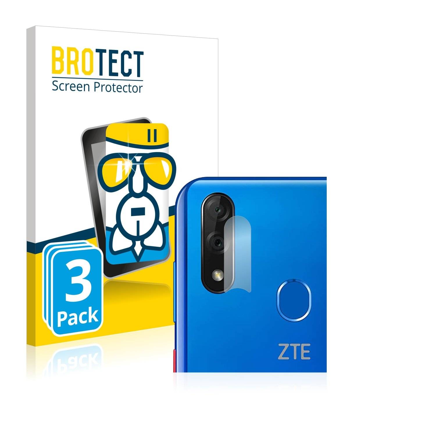 3x BROTECT AirGlass Schutzglas Folie für ZTE Blade 10 (NUR