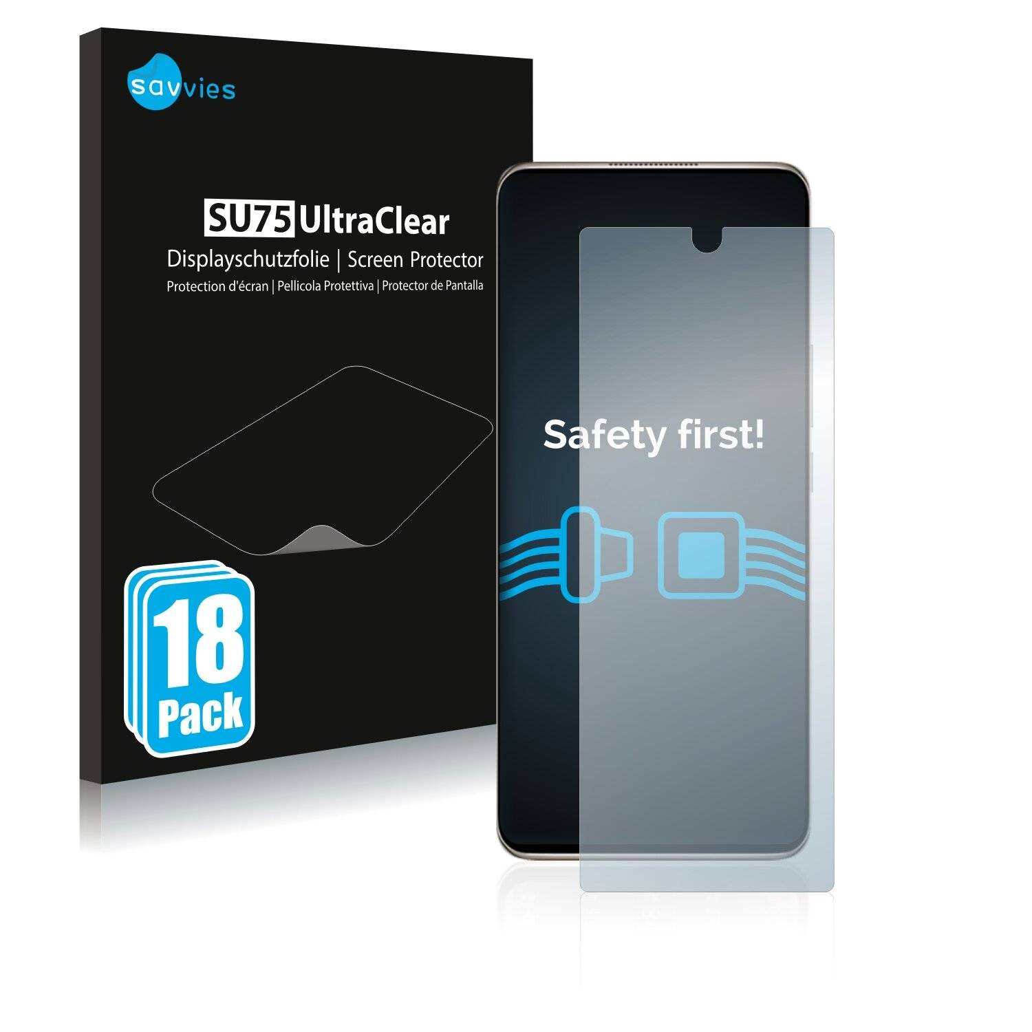 18x Savvies SU75 Displayschutzfolie für Huawei Nova 8