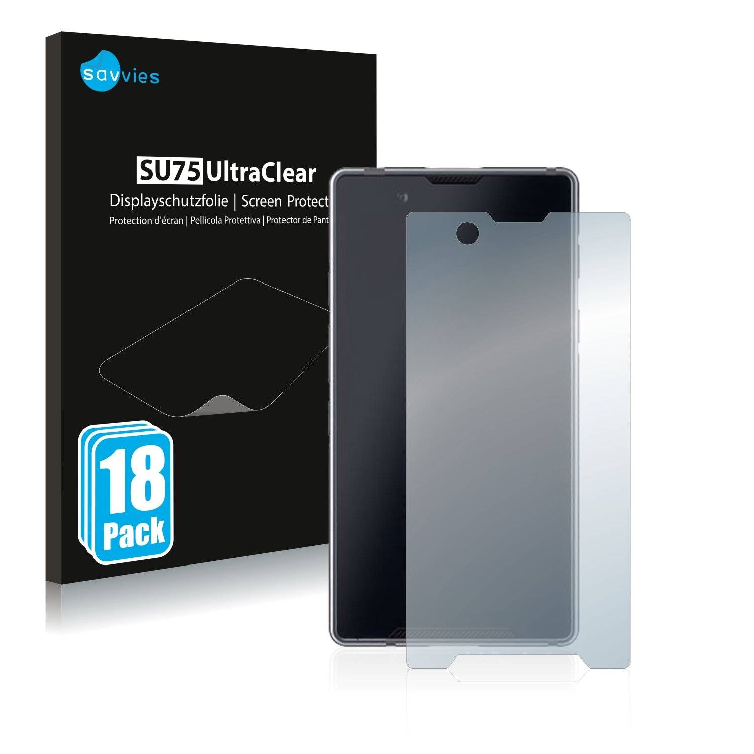 18x Savvies SU75 Displayschutzfolie für Bittium Tough Mobile