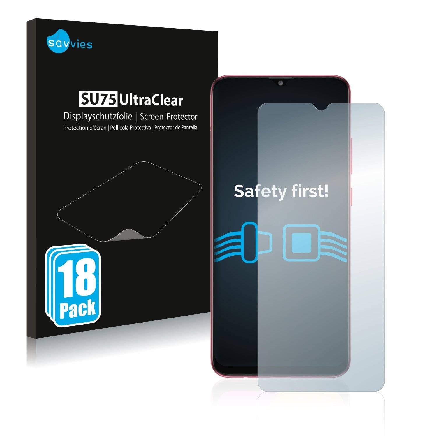18x Savvies SU75 Displayschutzfolie für Samsung Galaxy