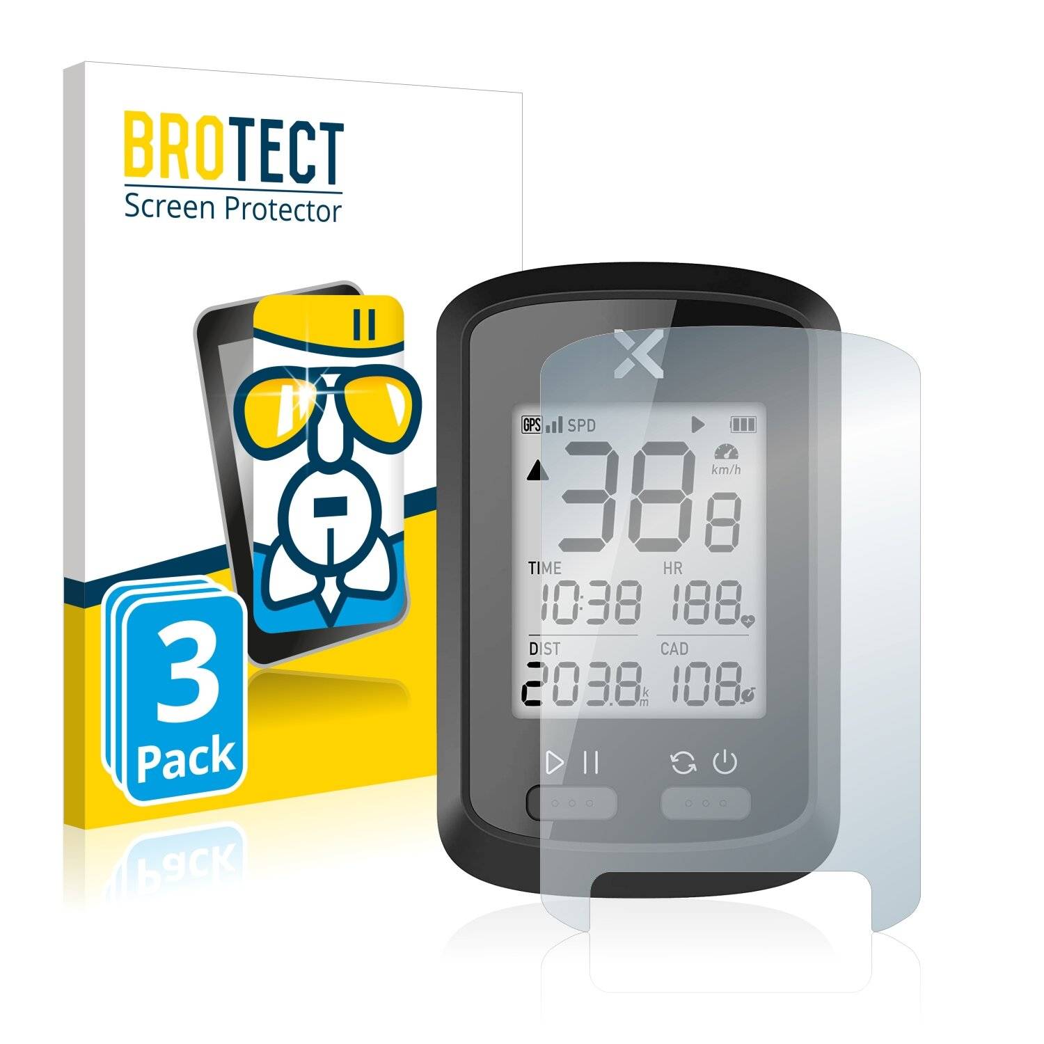3x BROTECT AirGlass Schutzglas Folie für Xoss G