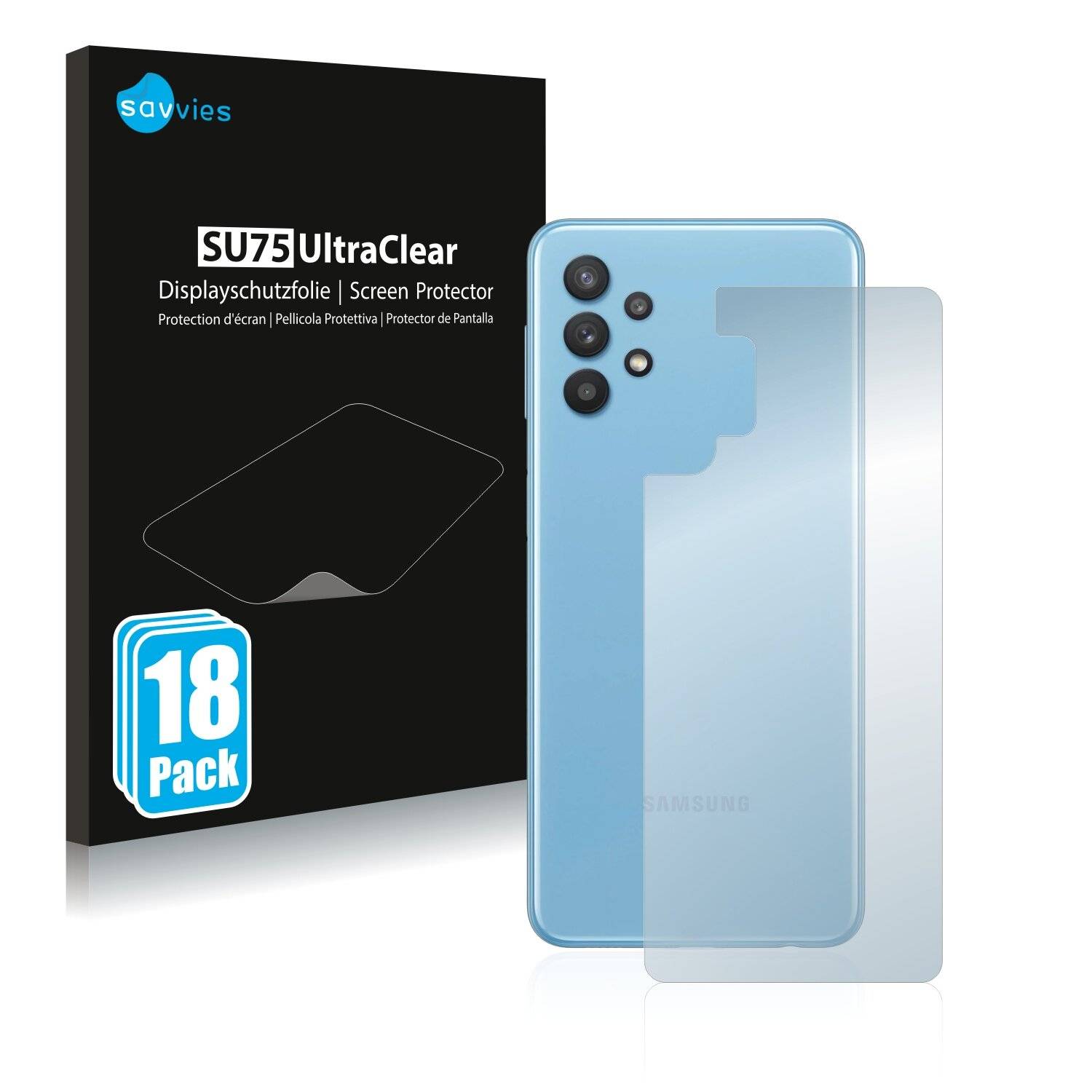 18x Savvies SU75 Displayschutzfolie für Samsung Galaxy A32 5G