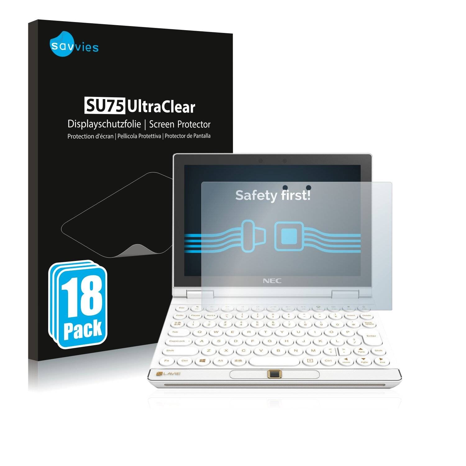 18x Savvies SU75 Displayschutzfolie für Lenovo Nec Lavie