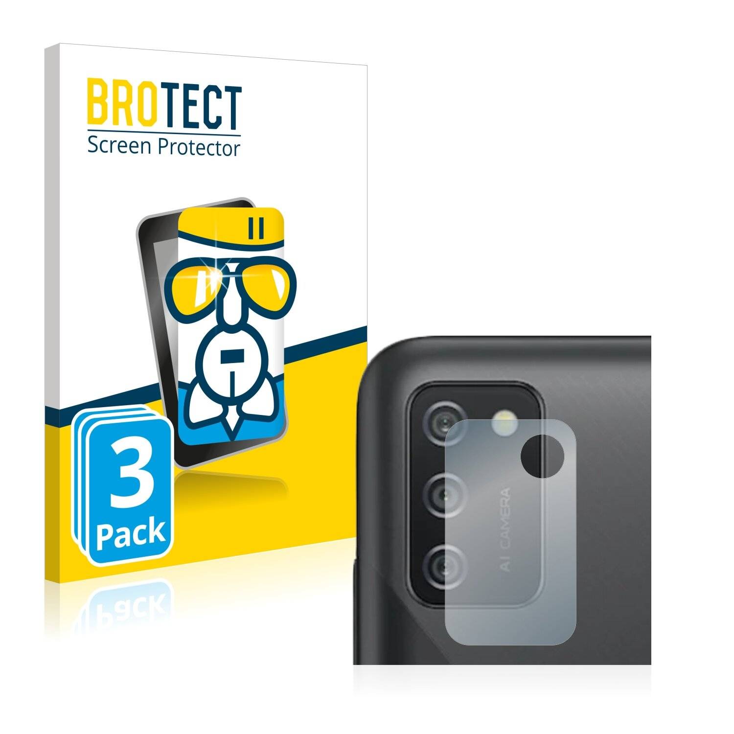 3x BROTECT AirGlass Schutzglas Folie für Samsung Galaxy A02s (NUR