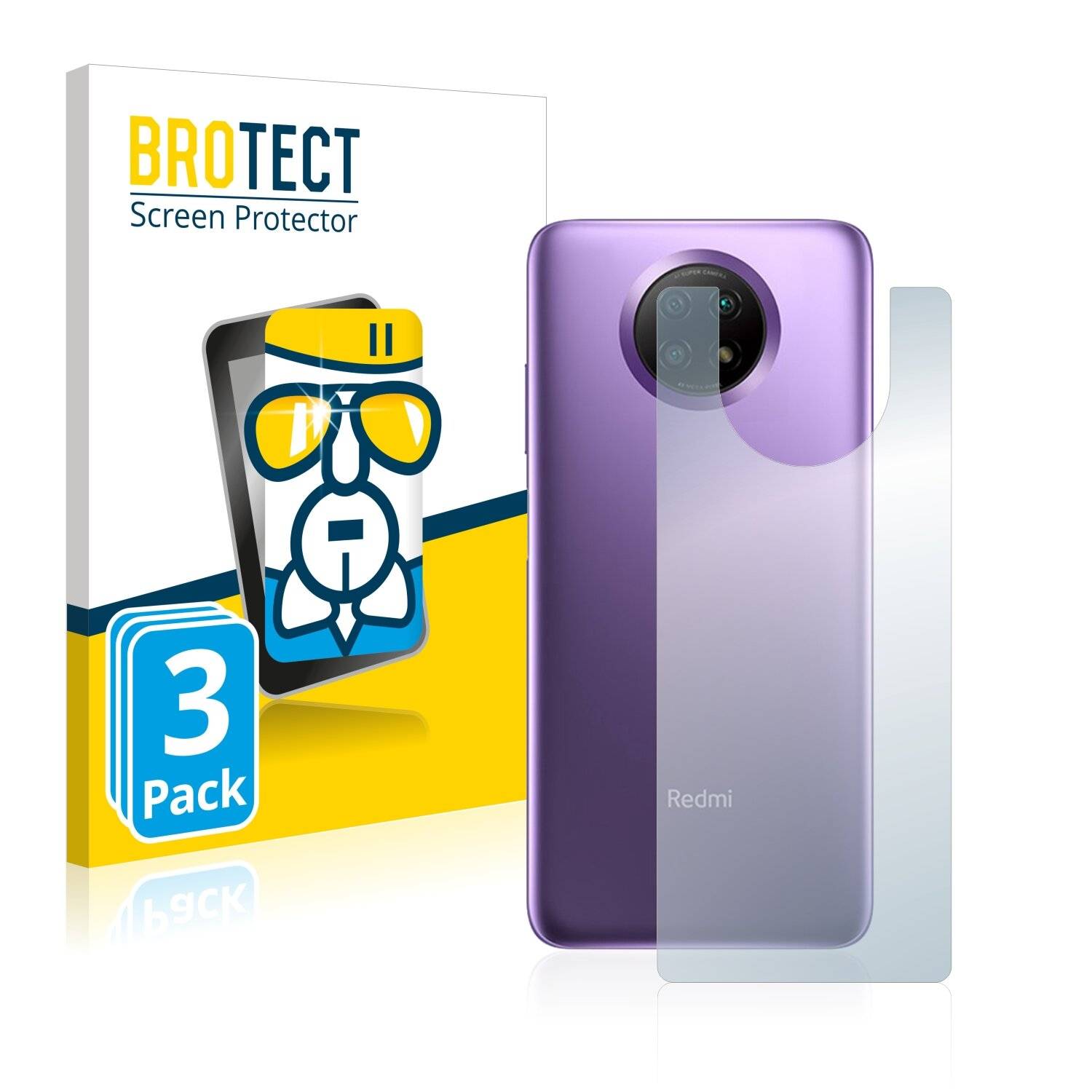 3x BROTECT AirGlass Schutzglas Folie für Xiaomi Redmi Note 9 5G