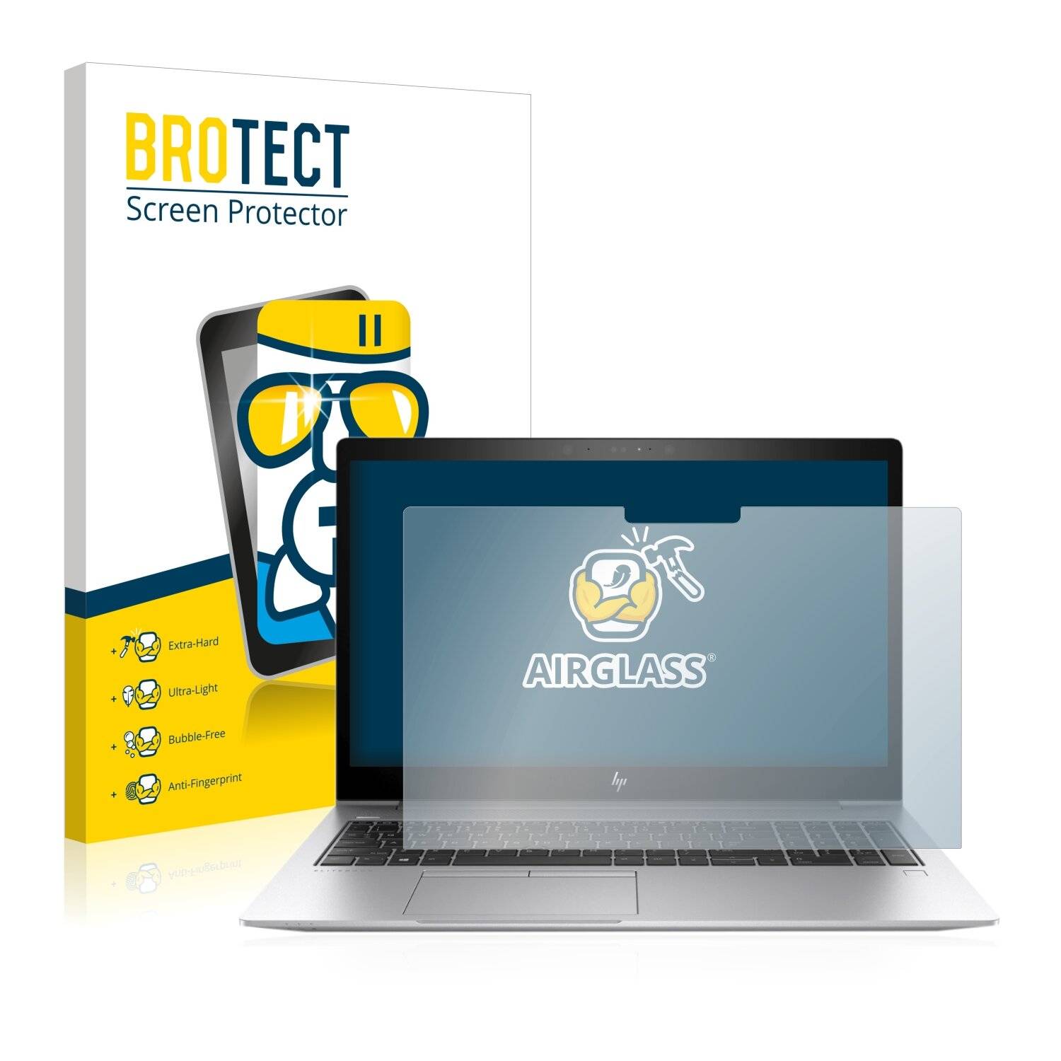 BROTECT AirGlass Schutzglas Folie für HP EliteBook 755