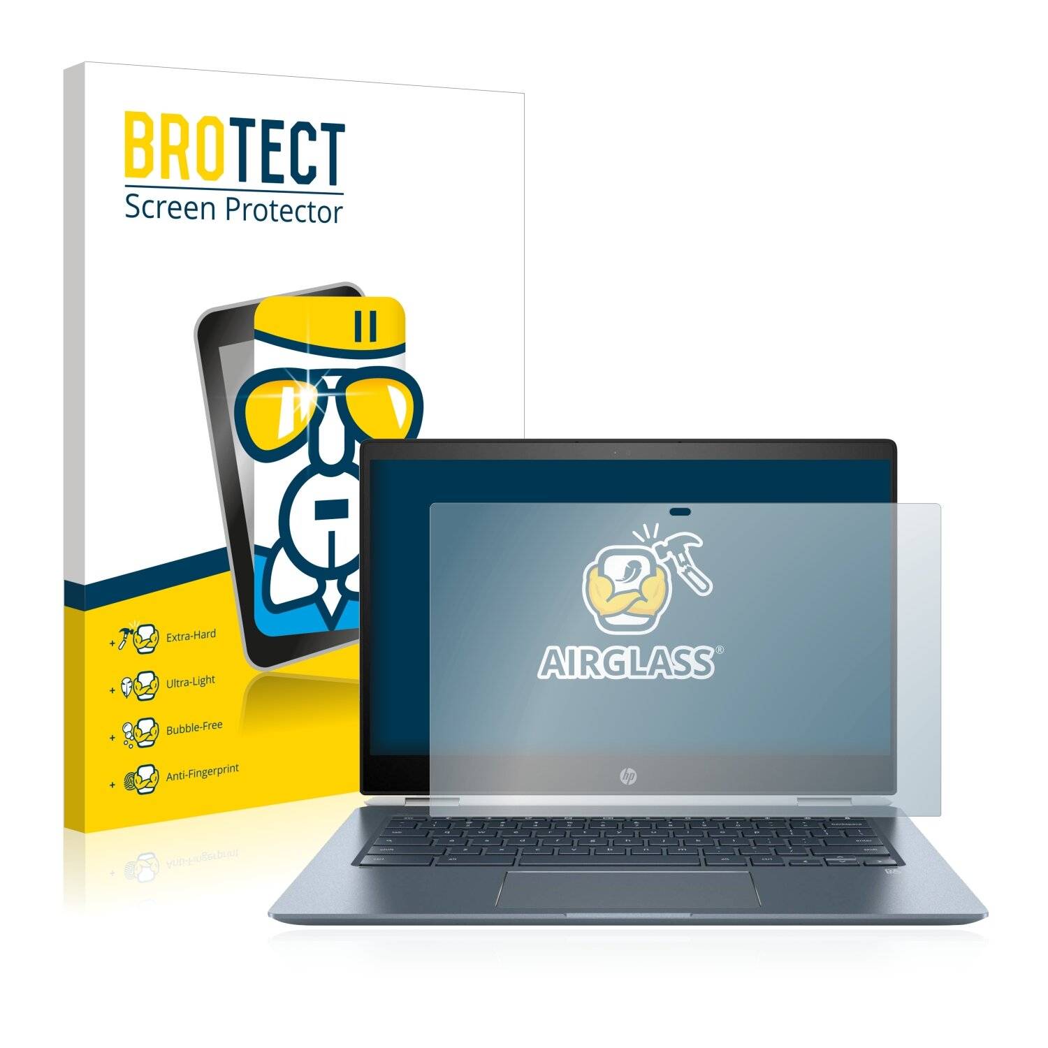 BROTECT AirGlass Schutzglas Folie für HP Chromebook x360