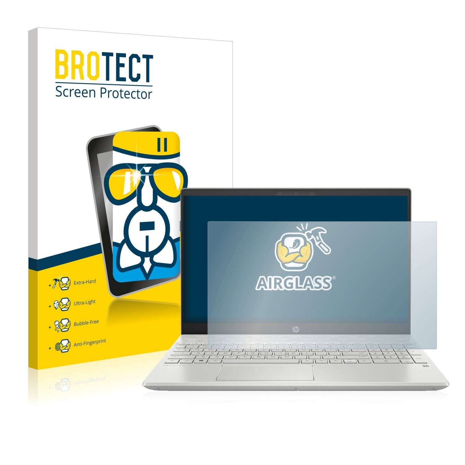 BROTECT AirGlass Schutzglas Folie für HP Pavilion