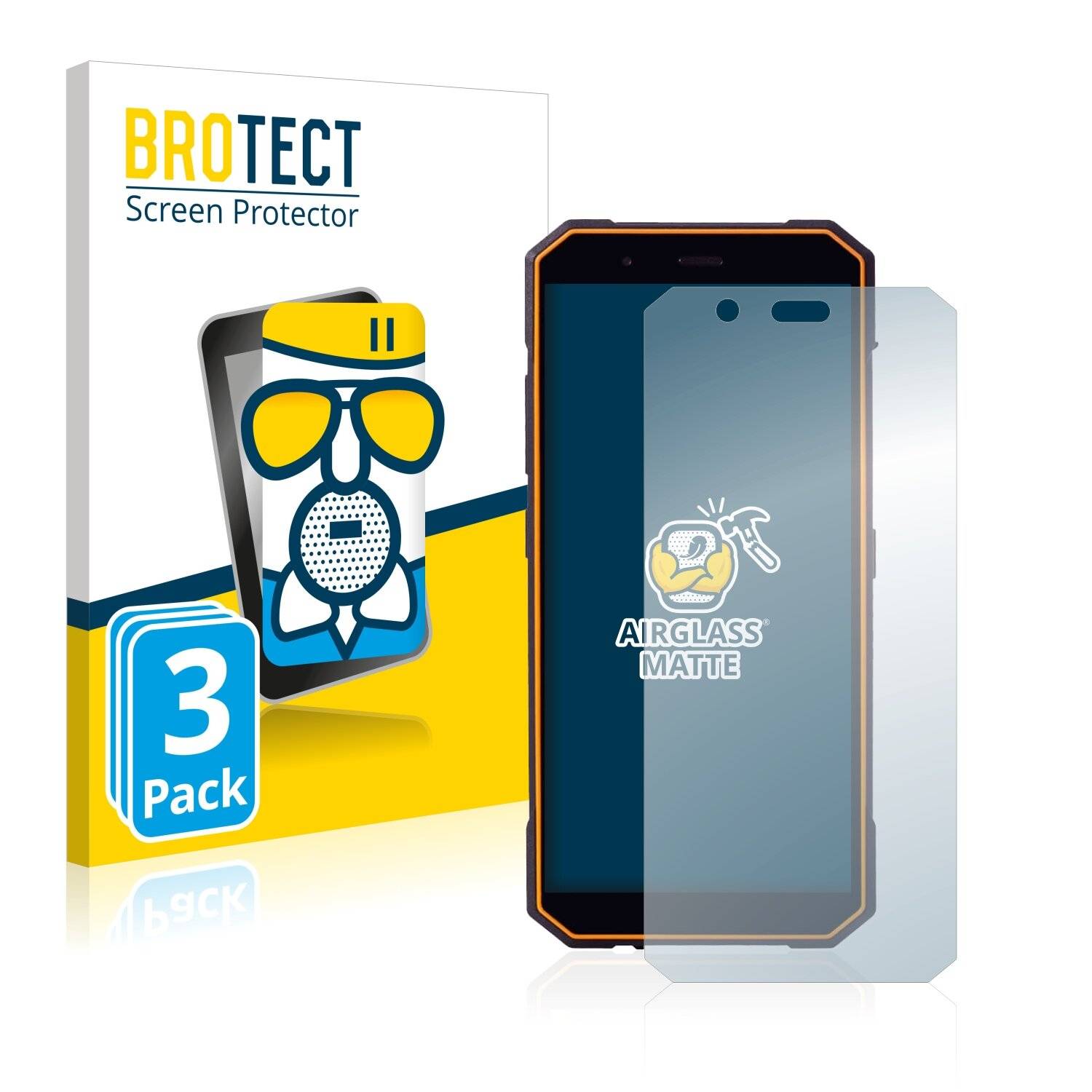 3x BROTECT AirGlass Matte Schutzglas Folie für Hammer Energy