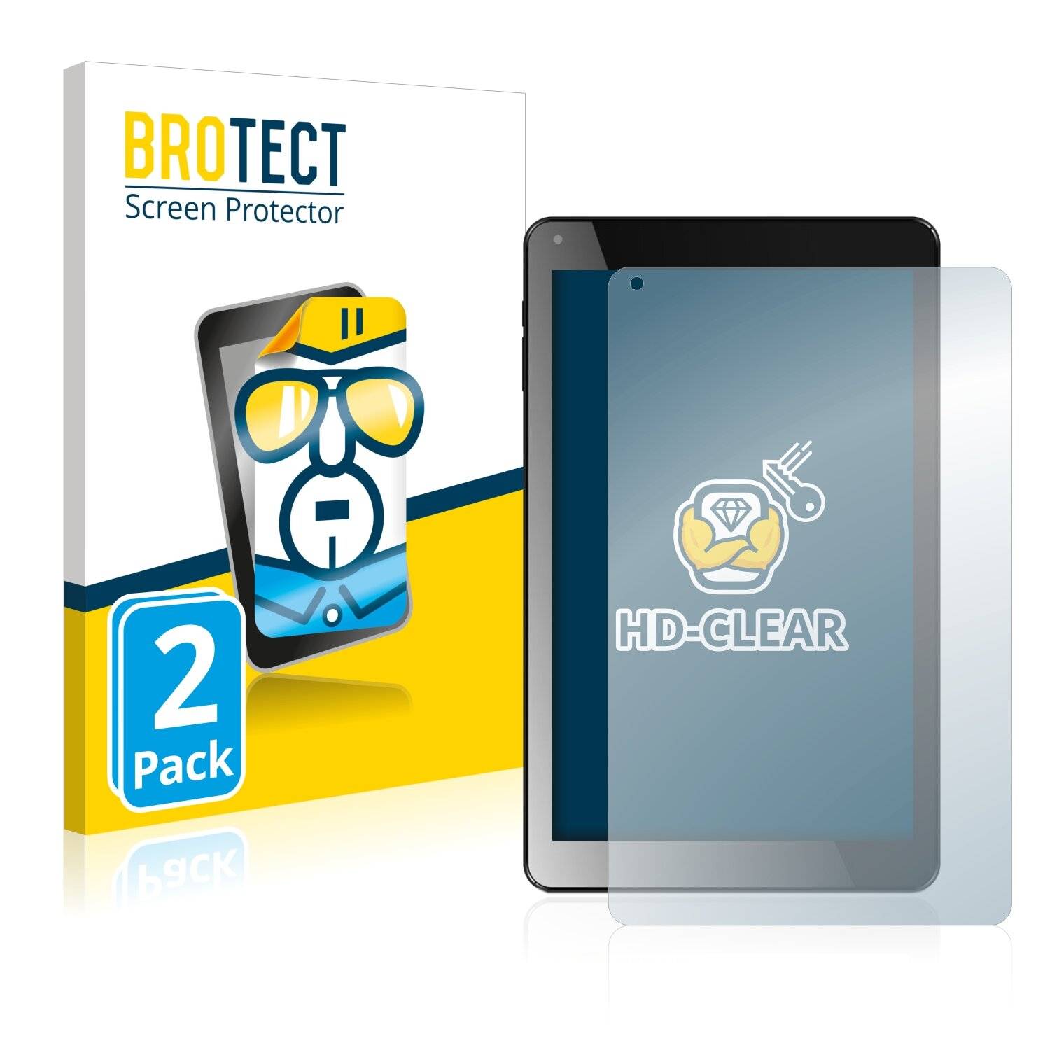 2x BROTECT HD-Clear Displayschutzfolie für Odys Xelio Pro 10