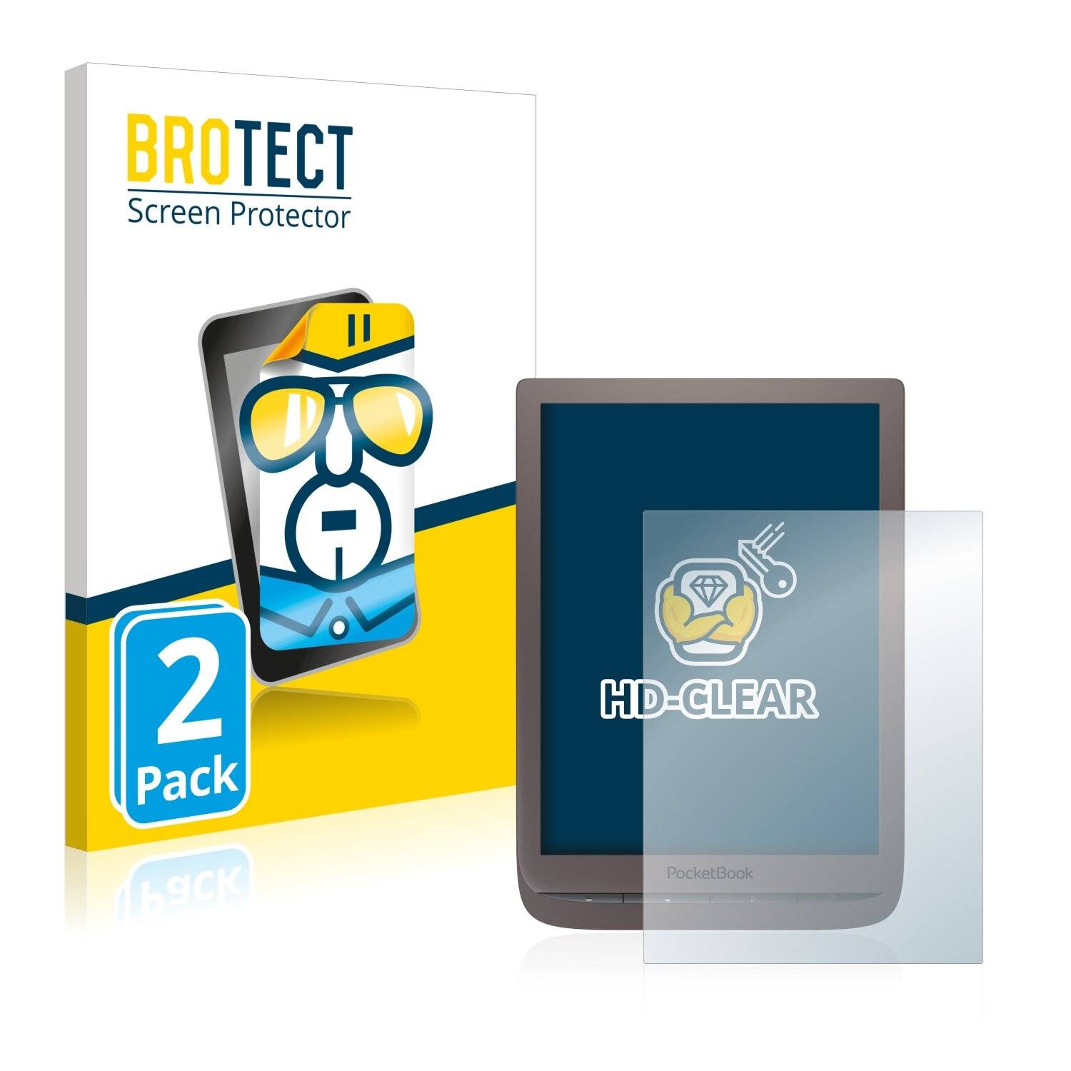 2x BROTECT HD-Clear Displayschutzfolie für PocketBook InkPad 3