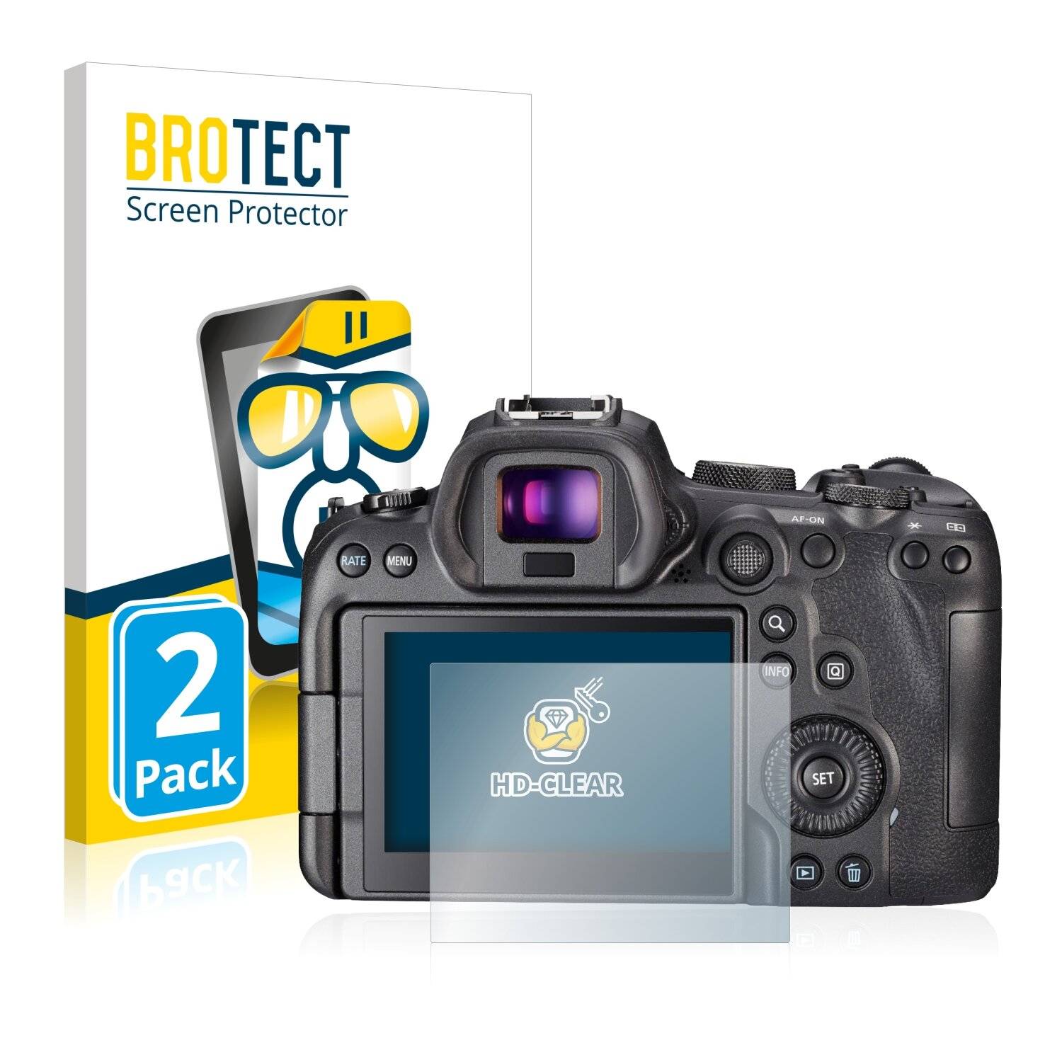 2x BROTECT HD-Clear Displayschutzfolie für Canon EOS
