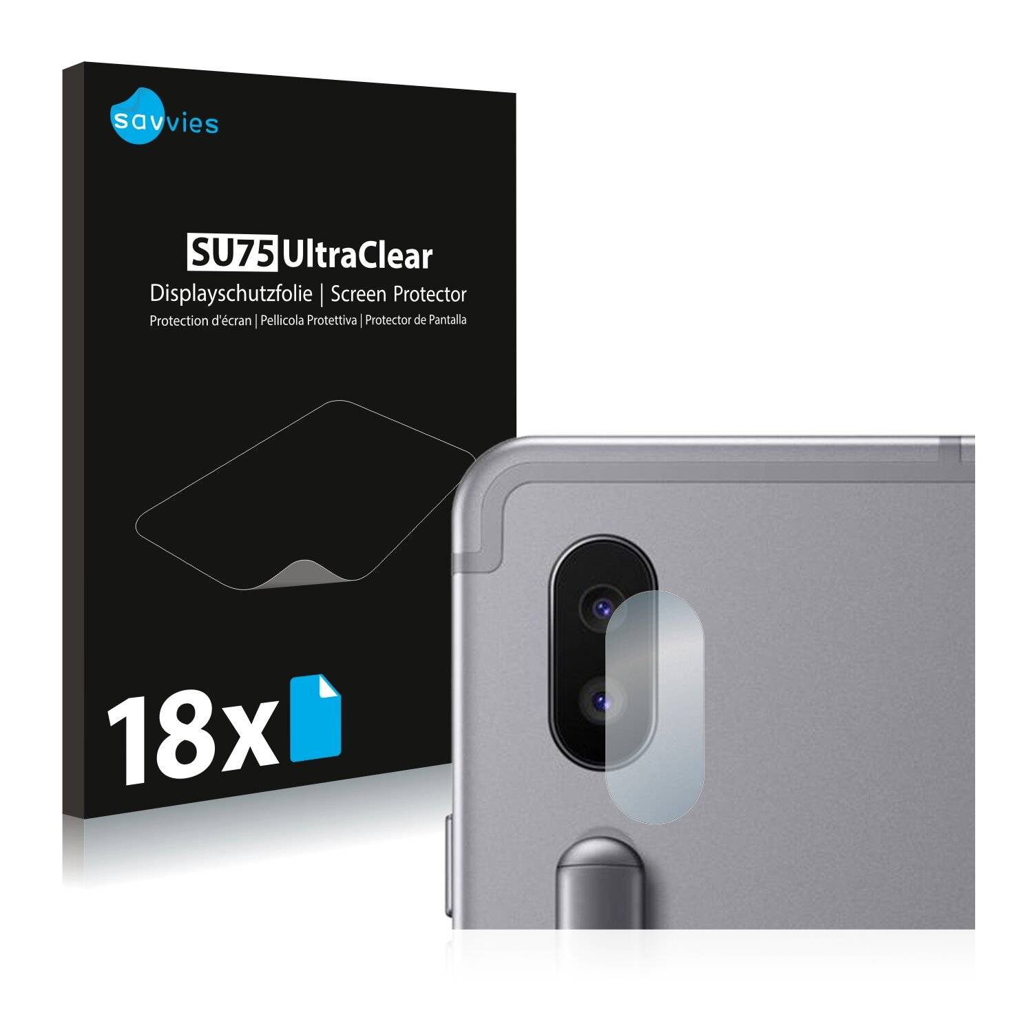 18x Savvies SU75 Displayschutzfolie für Samsung Galaxy Tab S6 LTE 5G 2020 (NUR