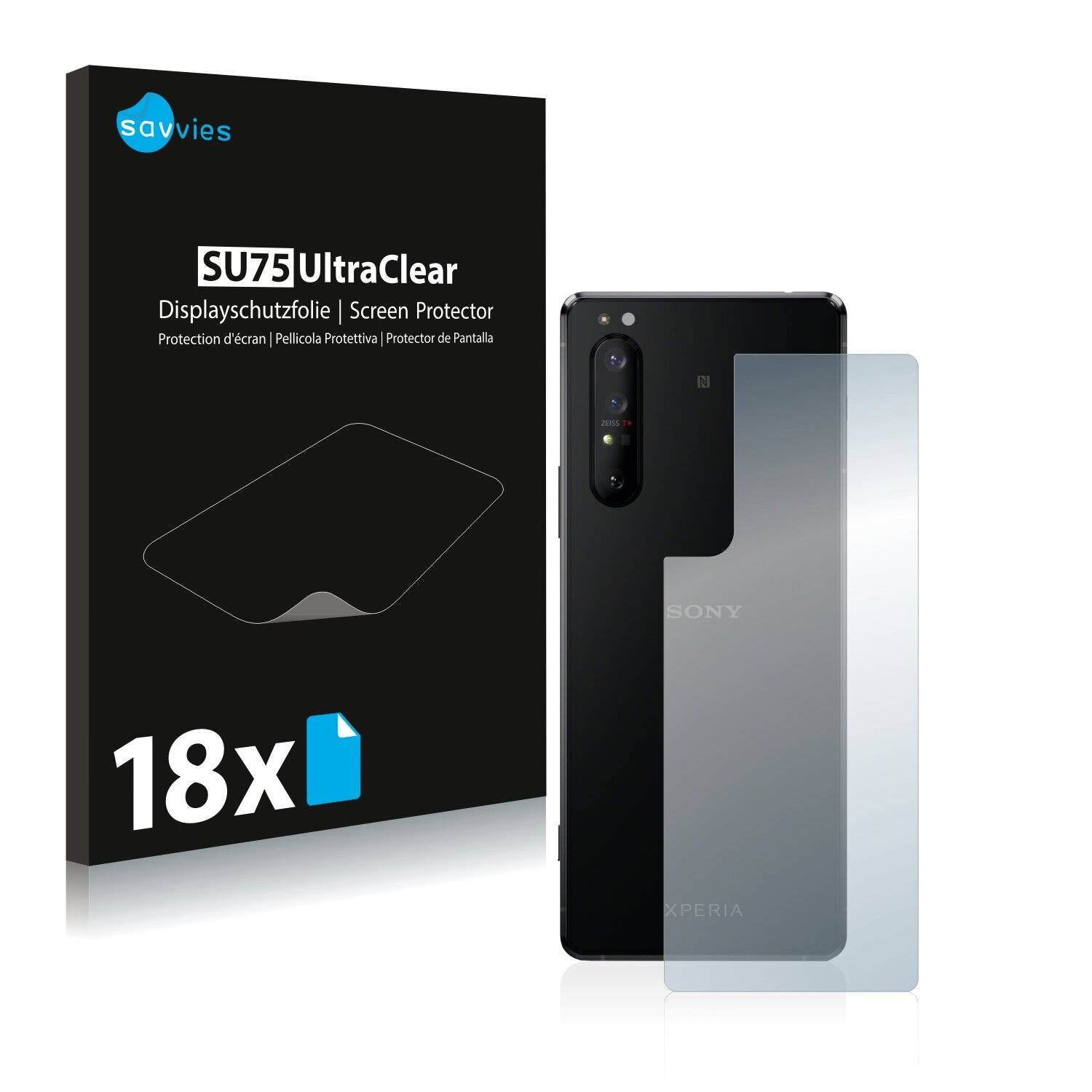 18x Savvies SU75 Displayschutzfolie für Sony Xperia 1 II