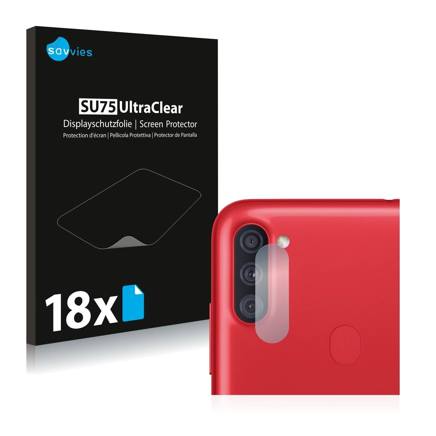 18x Savvies SU75 Displayschutzfolie für Samsung Galaxy A11 (NUR