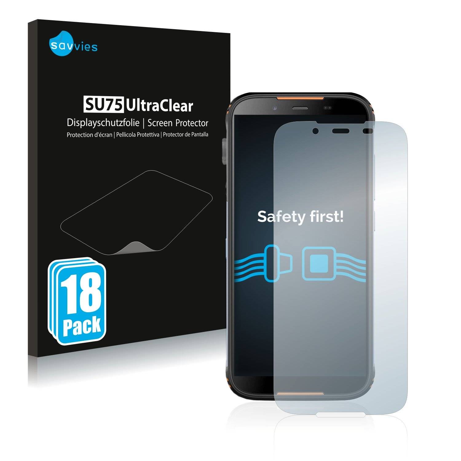 18x Savvies SU75 Displayschutzfolie für Homtom