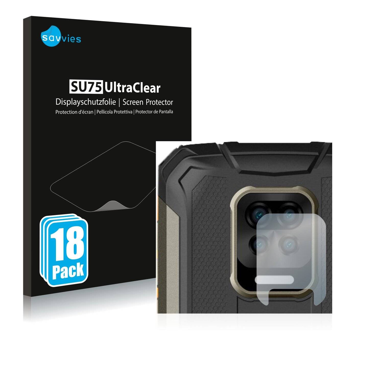18x Savvies SU75 Displayschutzfolie für Doogee S59 Pro (NUR