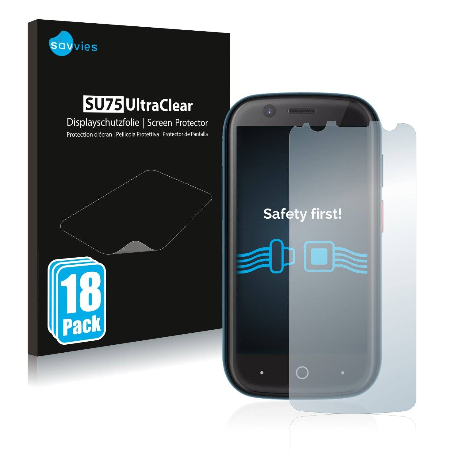 18x Savvies SU75 Displayschutzfolie für Unihertz Jelly
