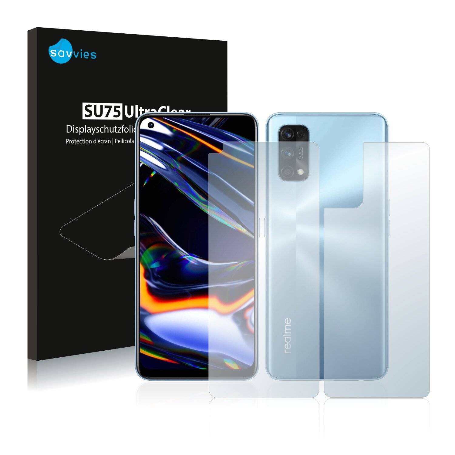 18x Savvies SU75 Displayschutzfolie für Realme 7 Pro (Vorder +