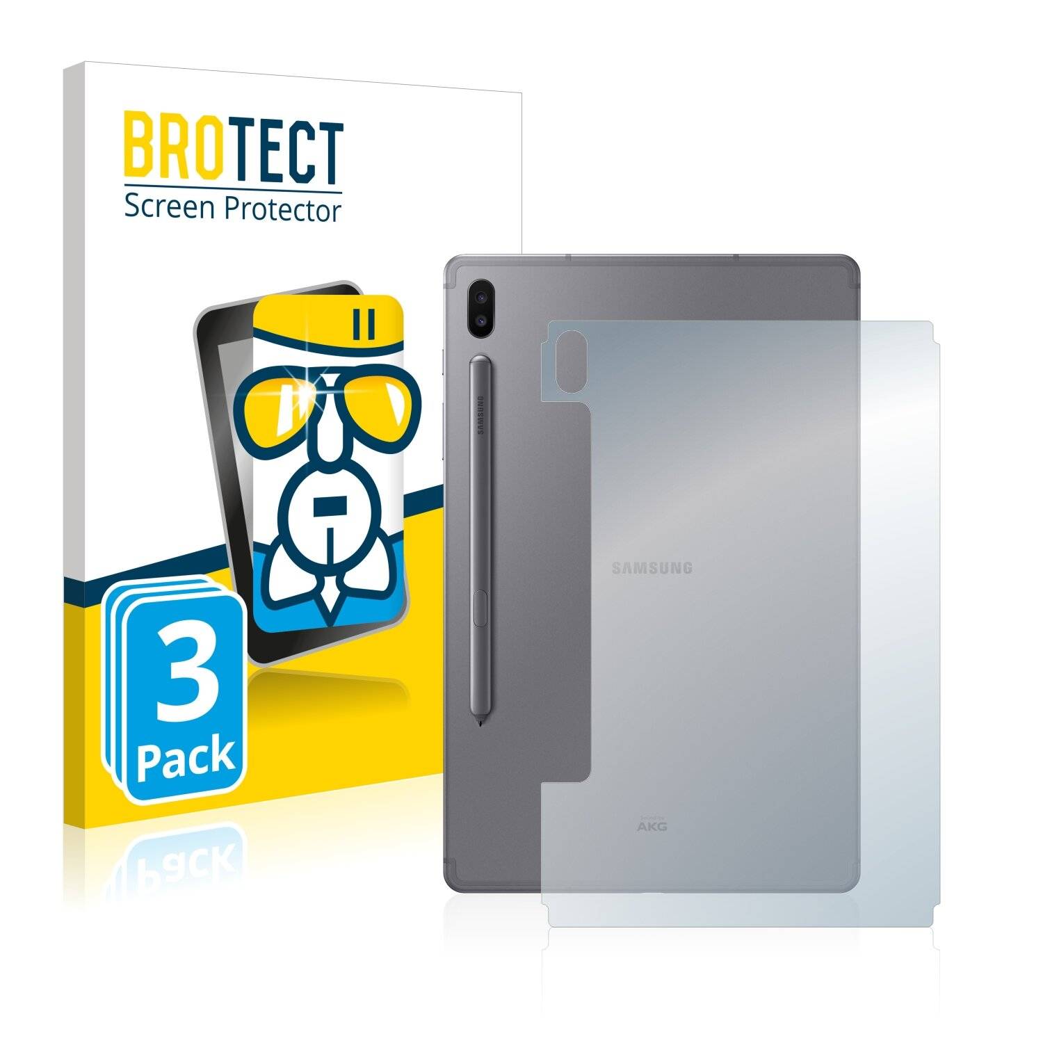 3x BROTECT AirGlass Schutzglas Folie für Samsung Galaxy Tab S6 2020
