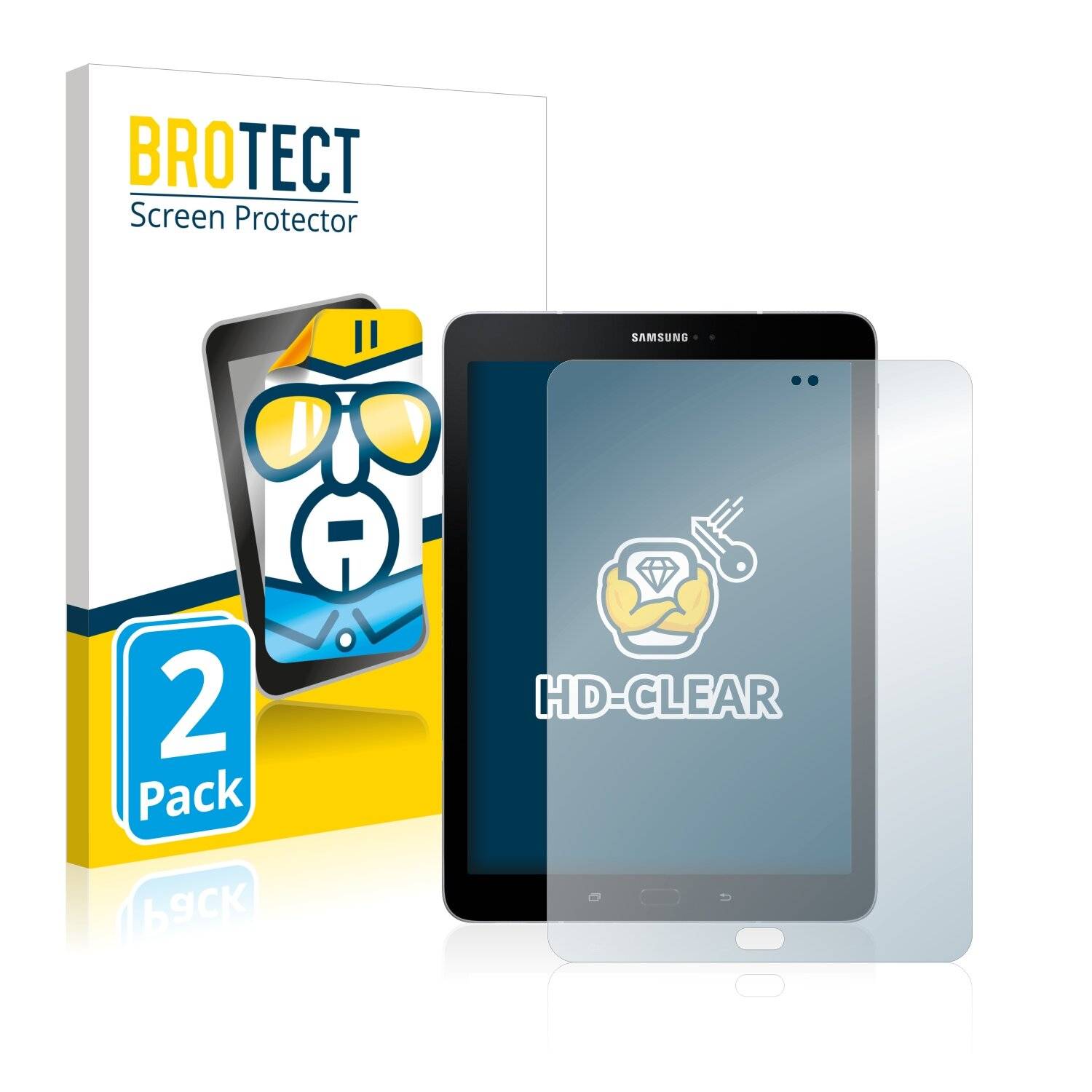 2x BROTECT HD-Clear Displayschutzfolie für Samsung Galaxy Tab S3