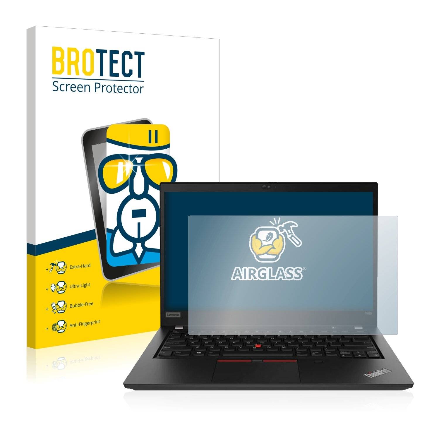 BROTECT AirGlass Schutzglas Folie für Lenovo ThinkPad T495