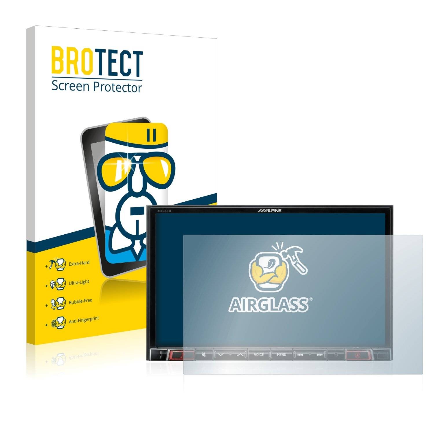 BROTECT AirGlass Schutzglas Folie für Alpine