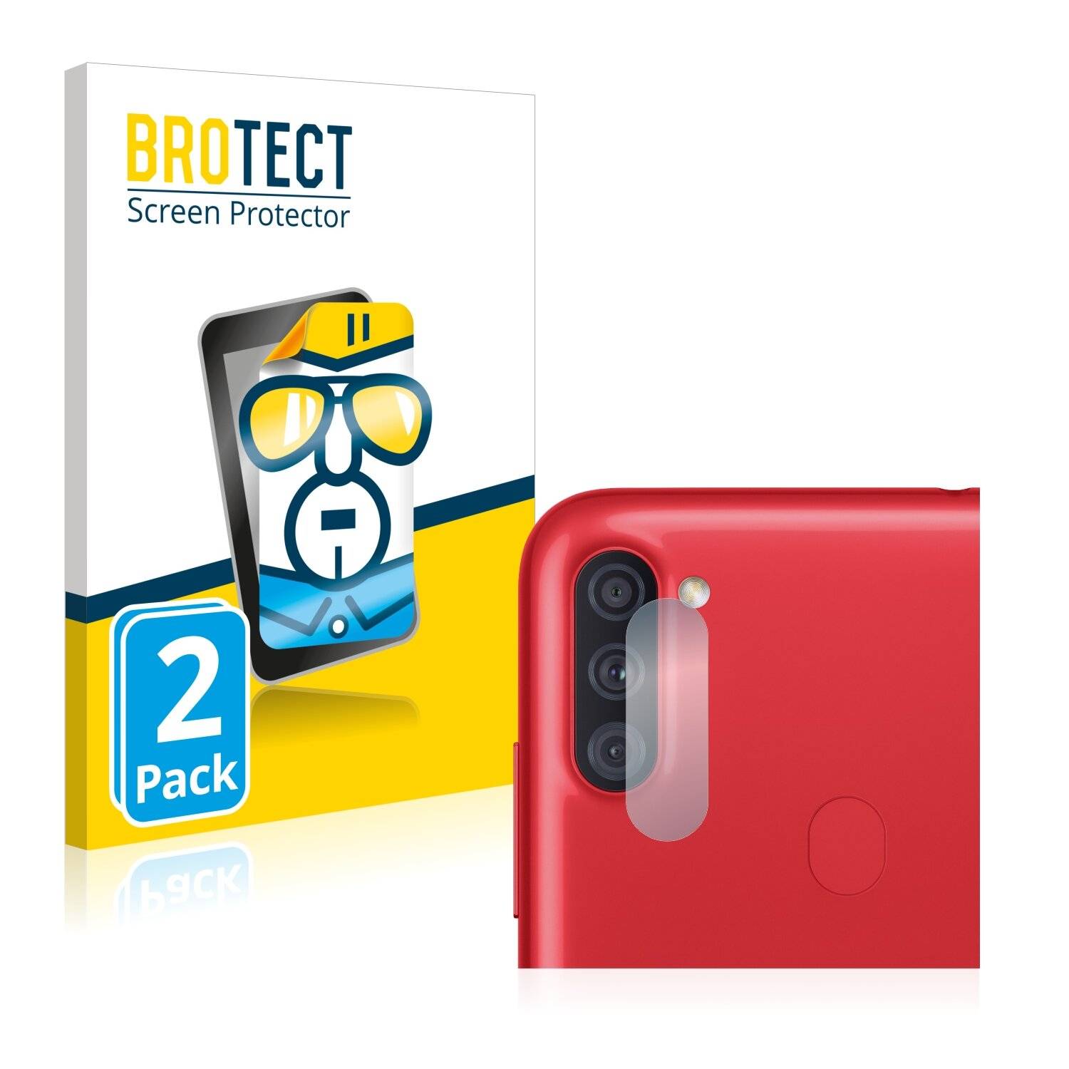 2x BROTECT HD-Clear Displayschutzfolie für Samsung Galaxy A11 (NUR