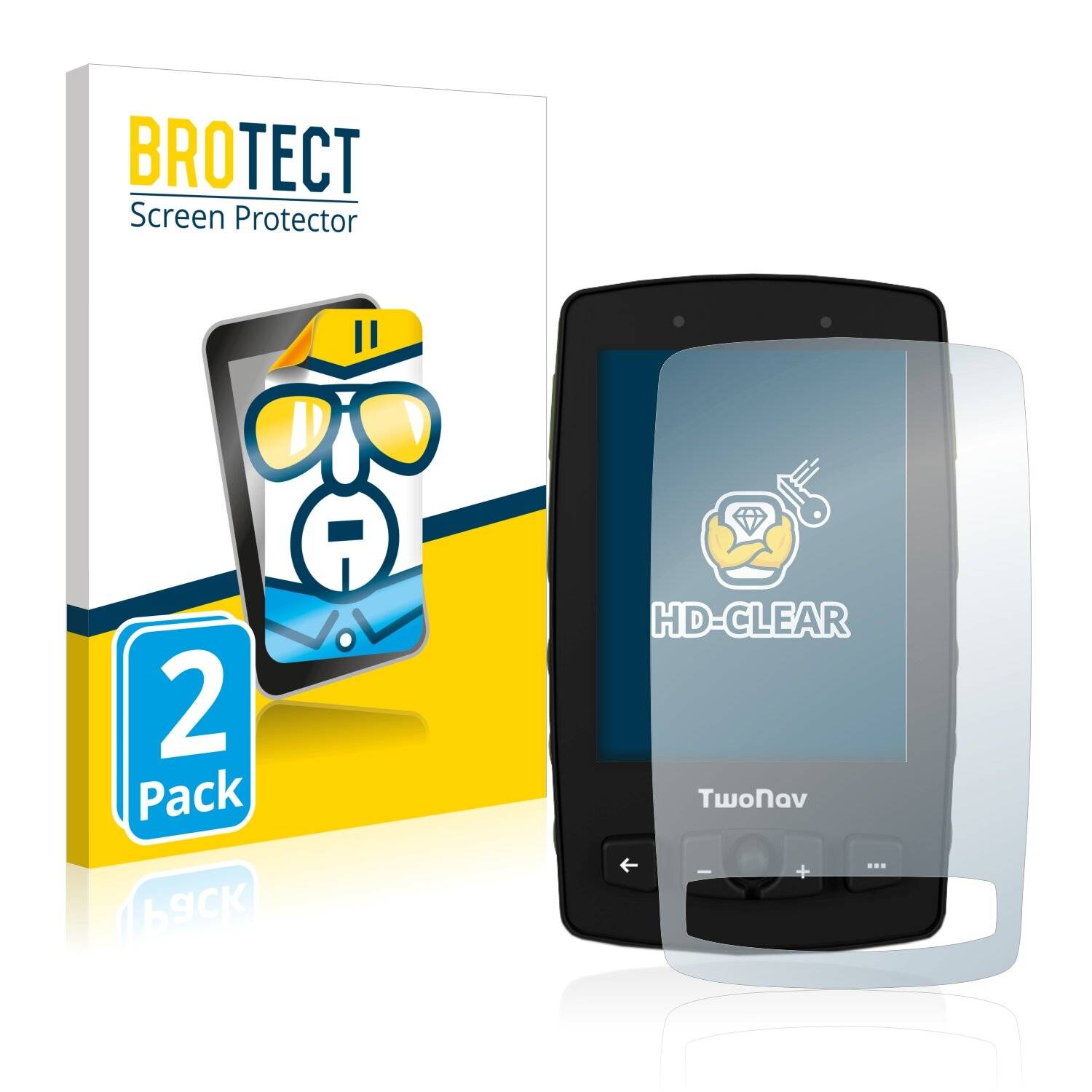 2x BROTECT HD-Clear Displayschutzfolie für TwoNav Aventura