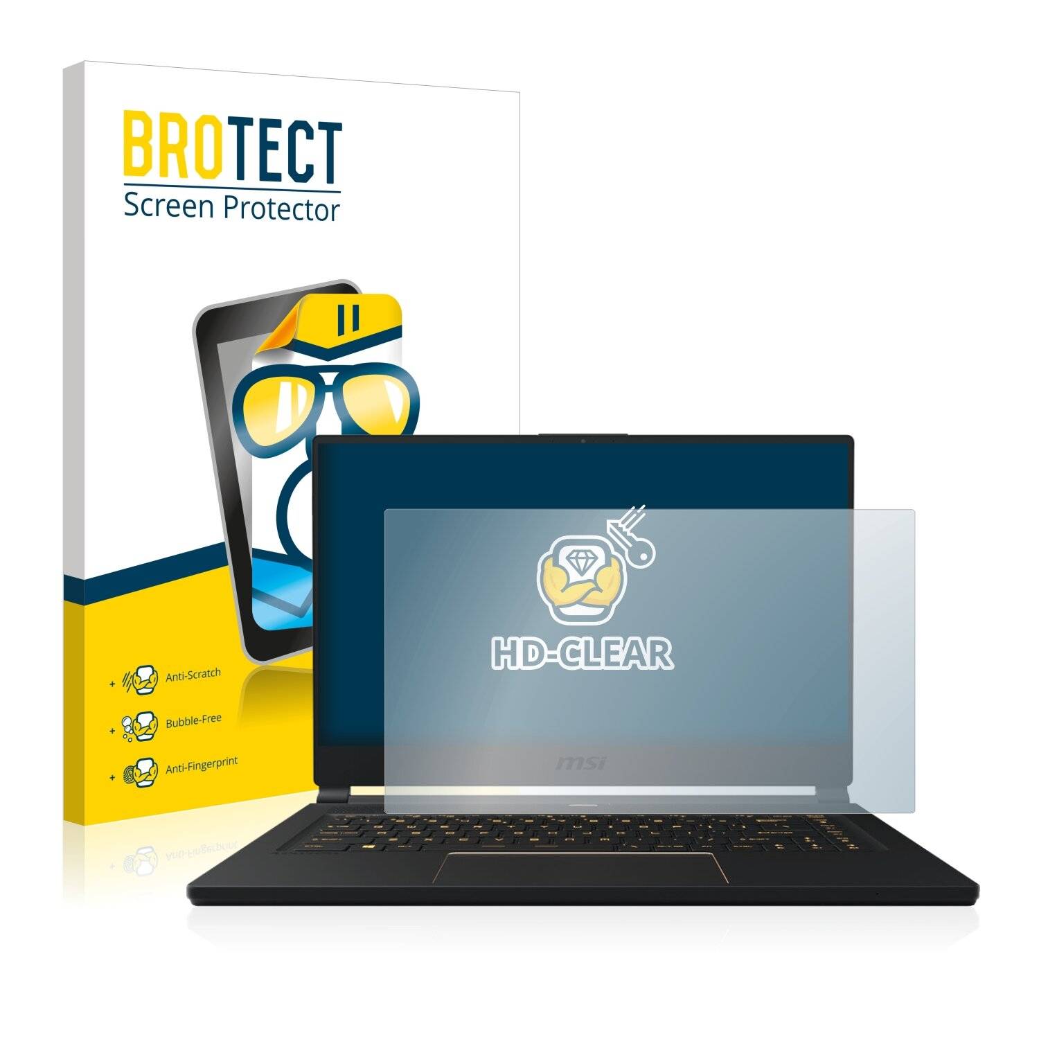 BROTECT HD-Clear Displayschutzfolie für MSI GS66 Stealth 10