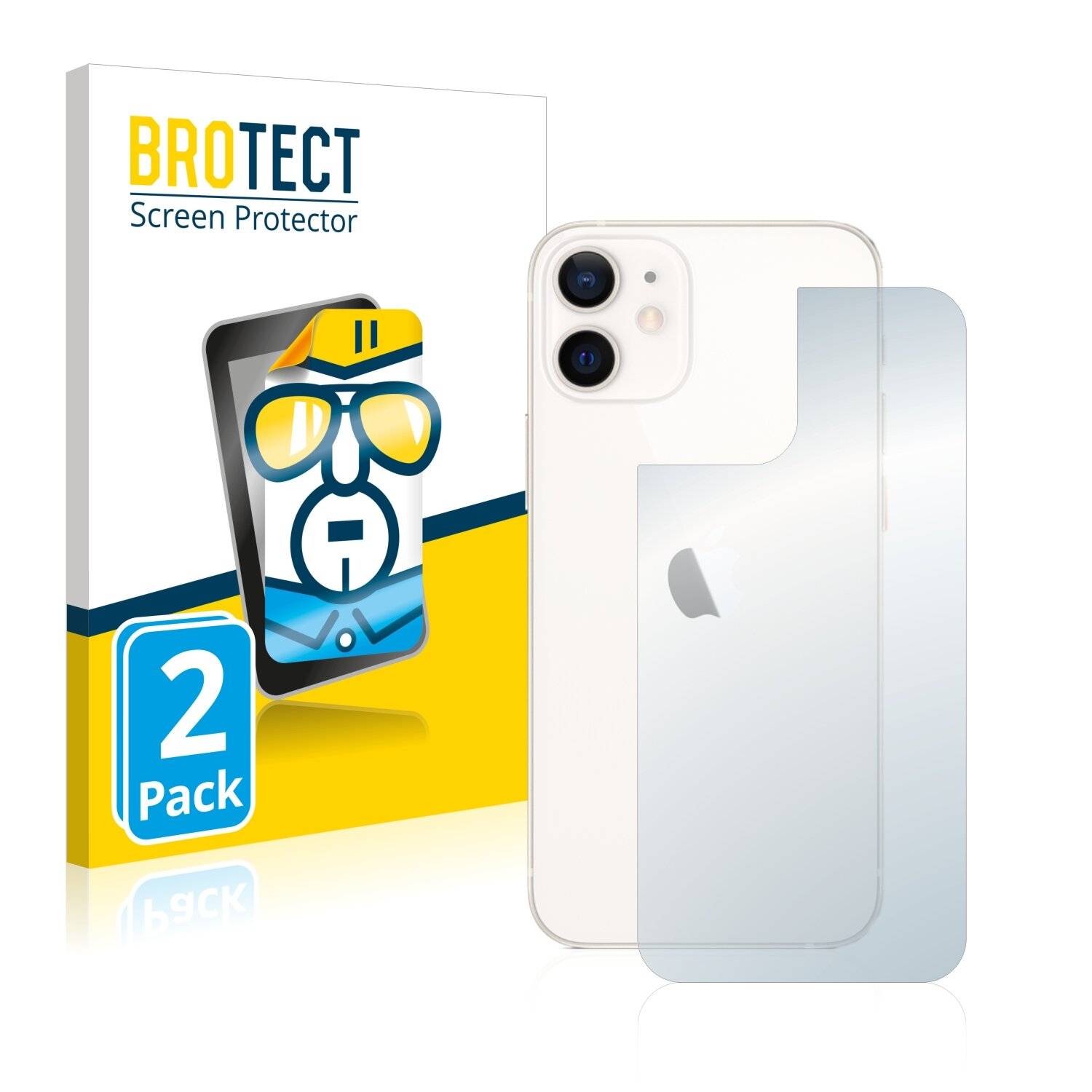 2x BROTECT HD-Clear Displayschutzfolie für Apple iPhone 12 mini
