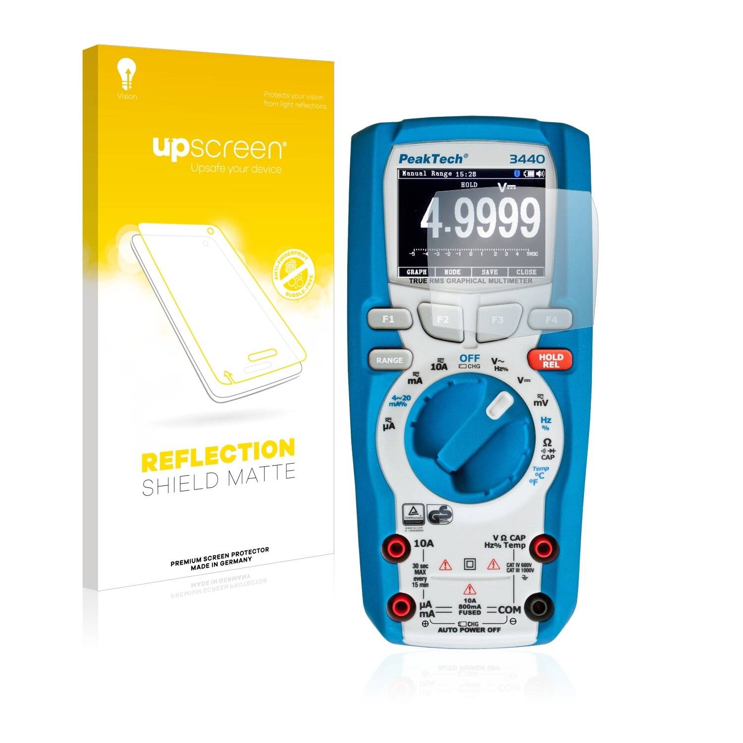 upscreen Reflection Shield Matte Premium Displayschutzfolie für PeakTech