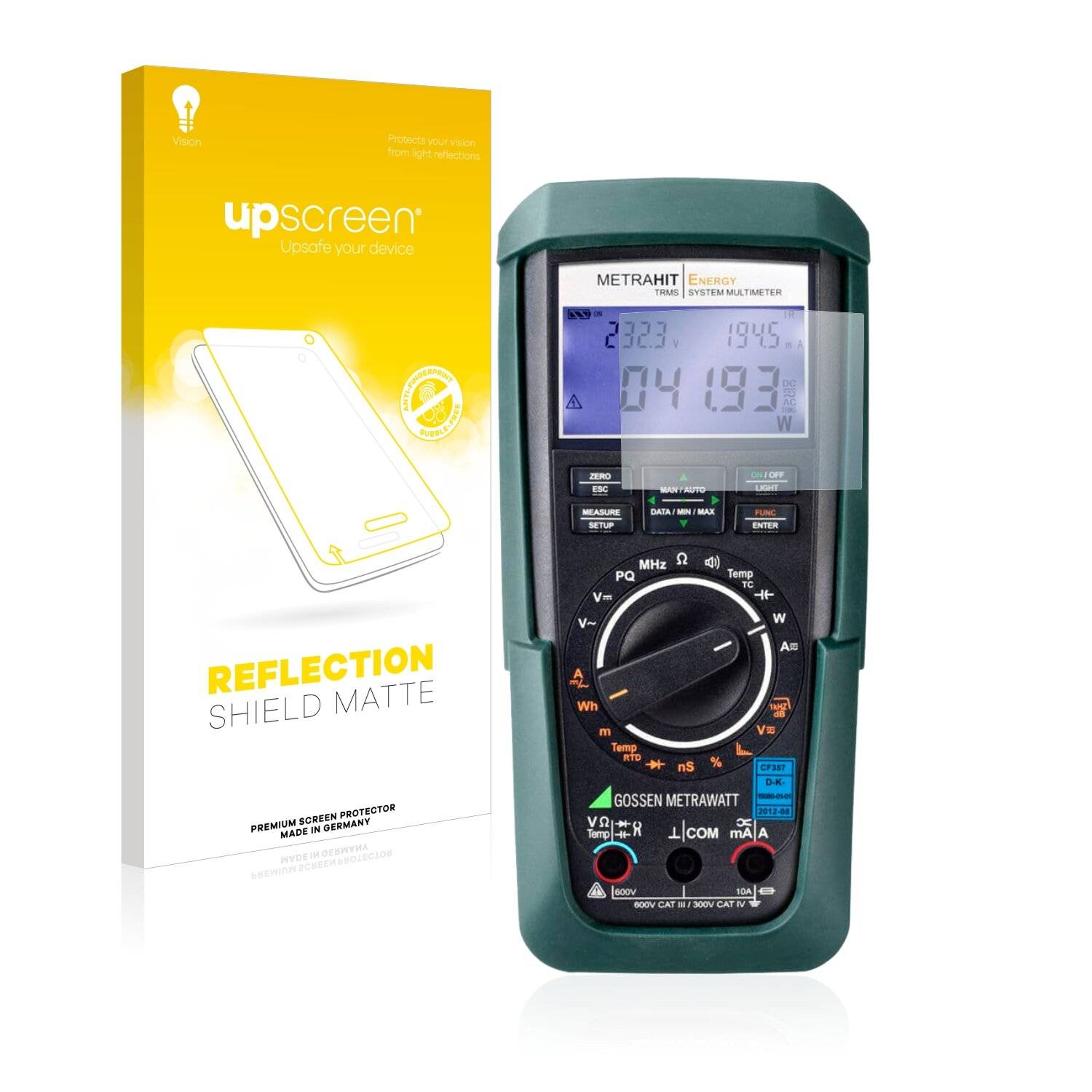 upscreen Reflection Shield Matte Premium Displayschutzfolie für Gossen Metrawatt Metrahit