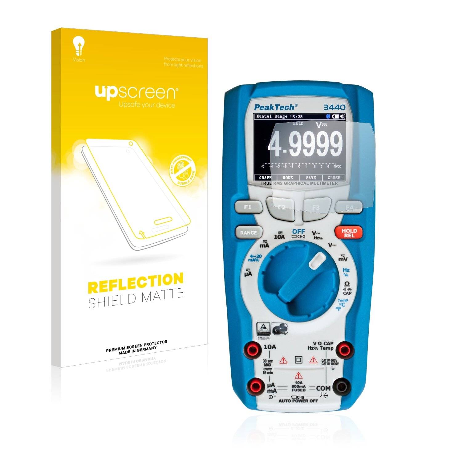 upscreen Reflection Shield Matte Premium Displayschutzfolie für PeakTech